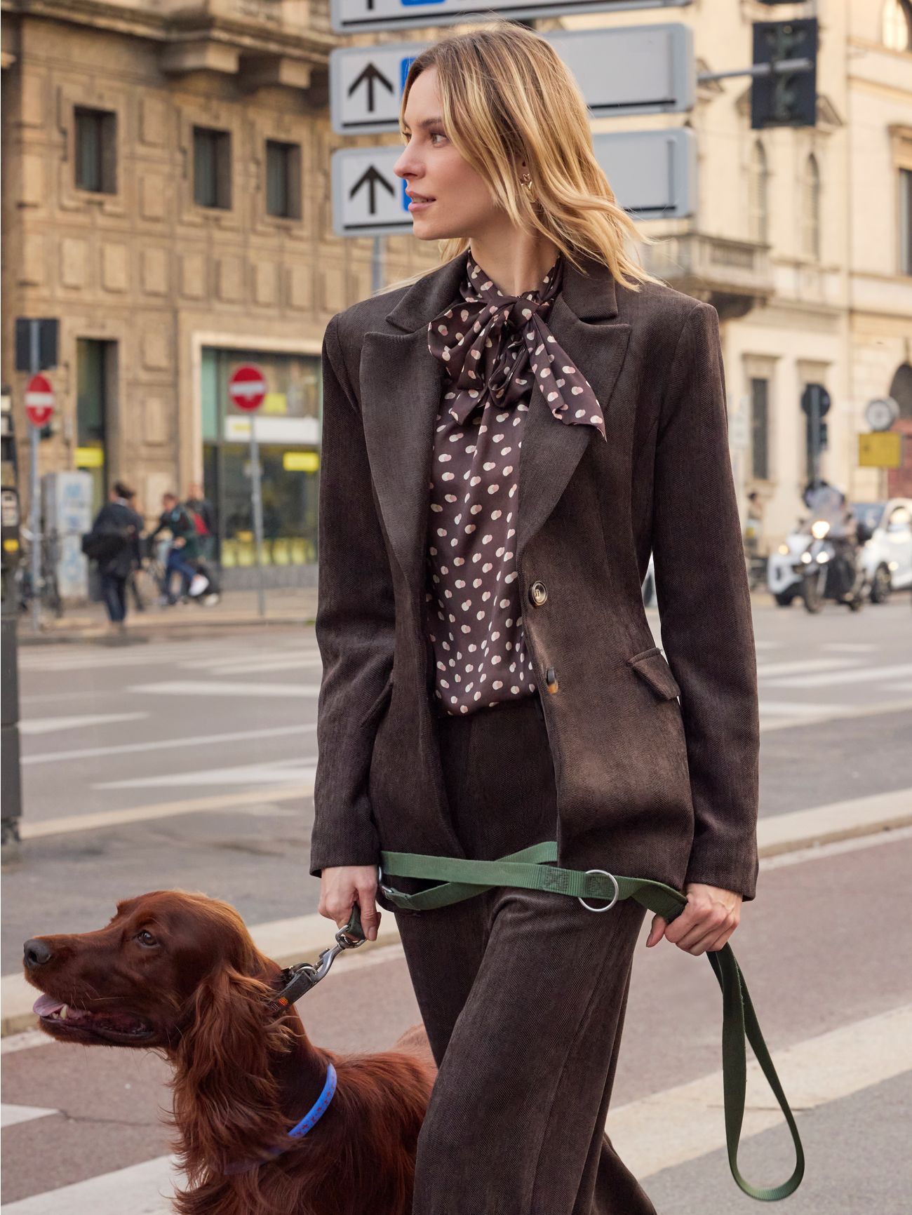 Chocolate Corduroy Blazer  Rinascimento