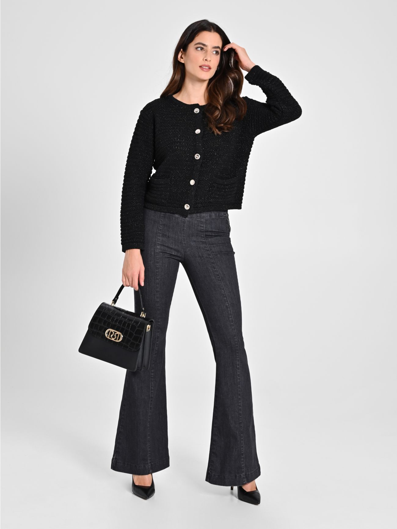 Silver lurex cardigan best sale