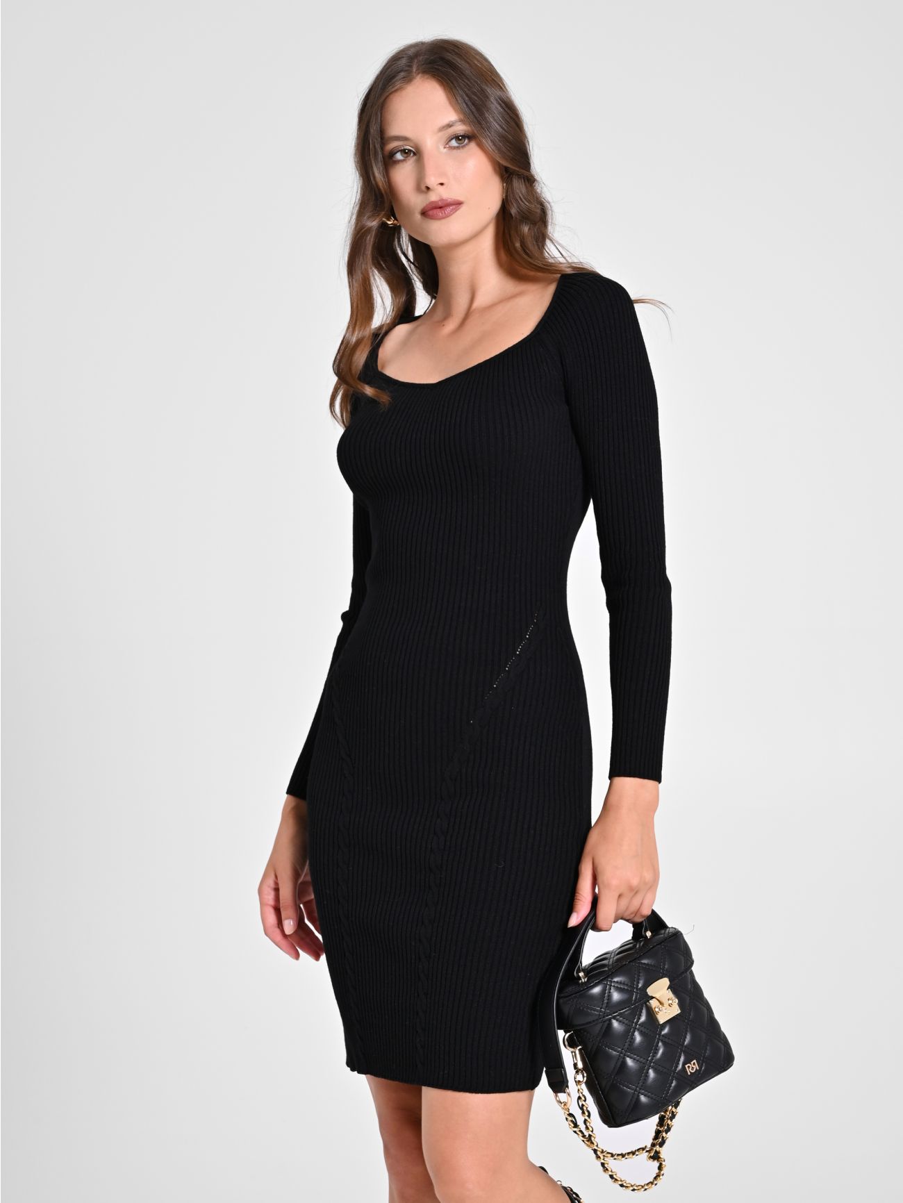 Tubino nero in maglia best sale