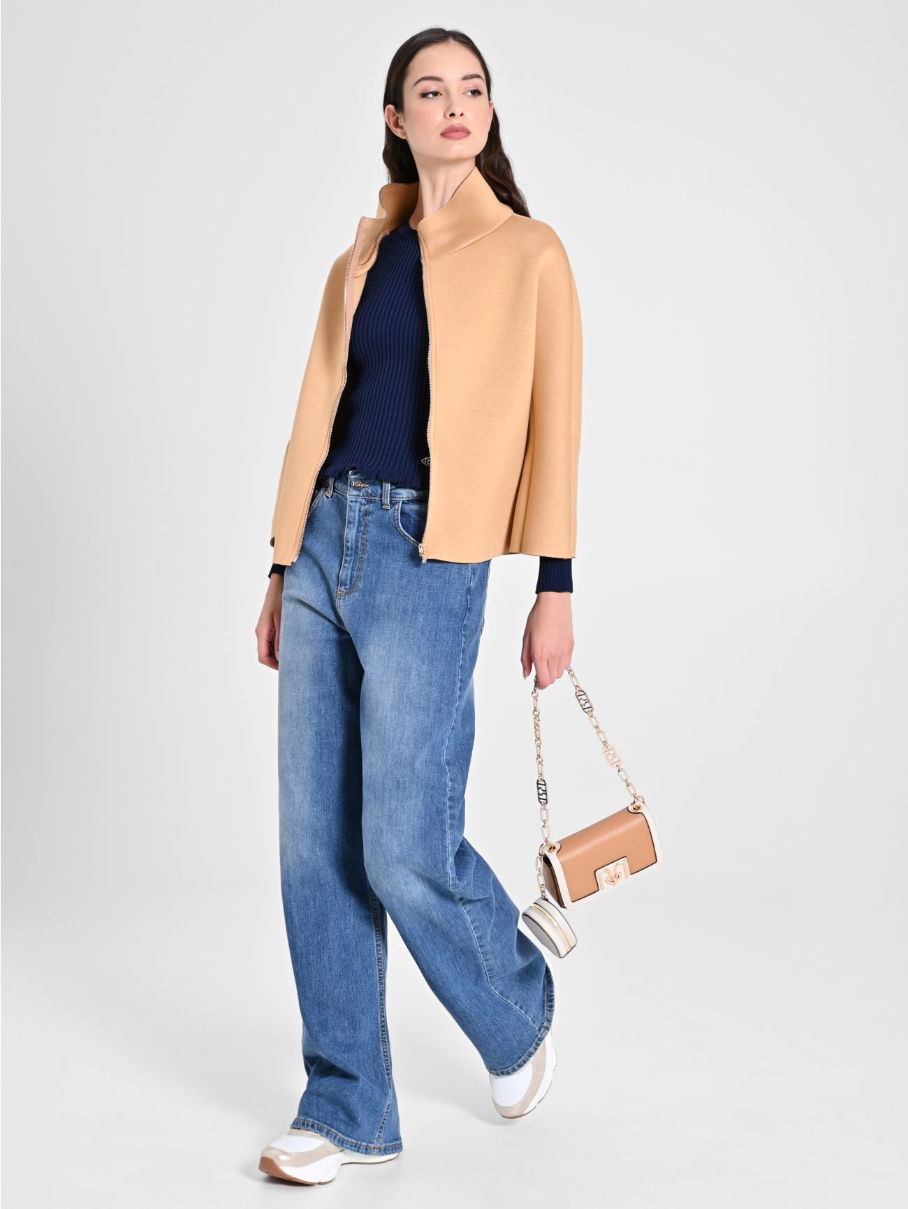 Blue Ribbed Jumper in_i7