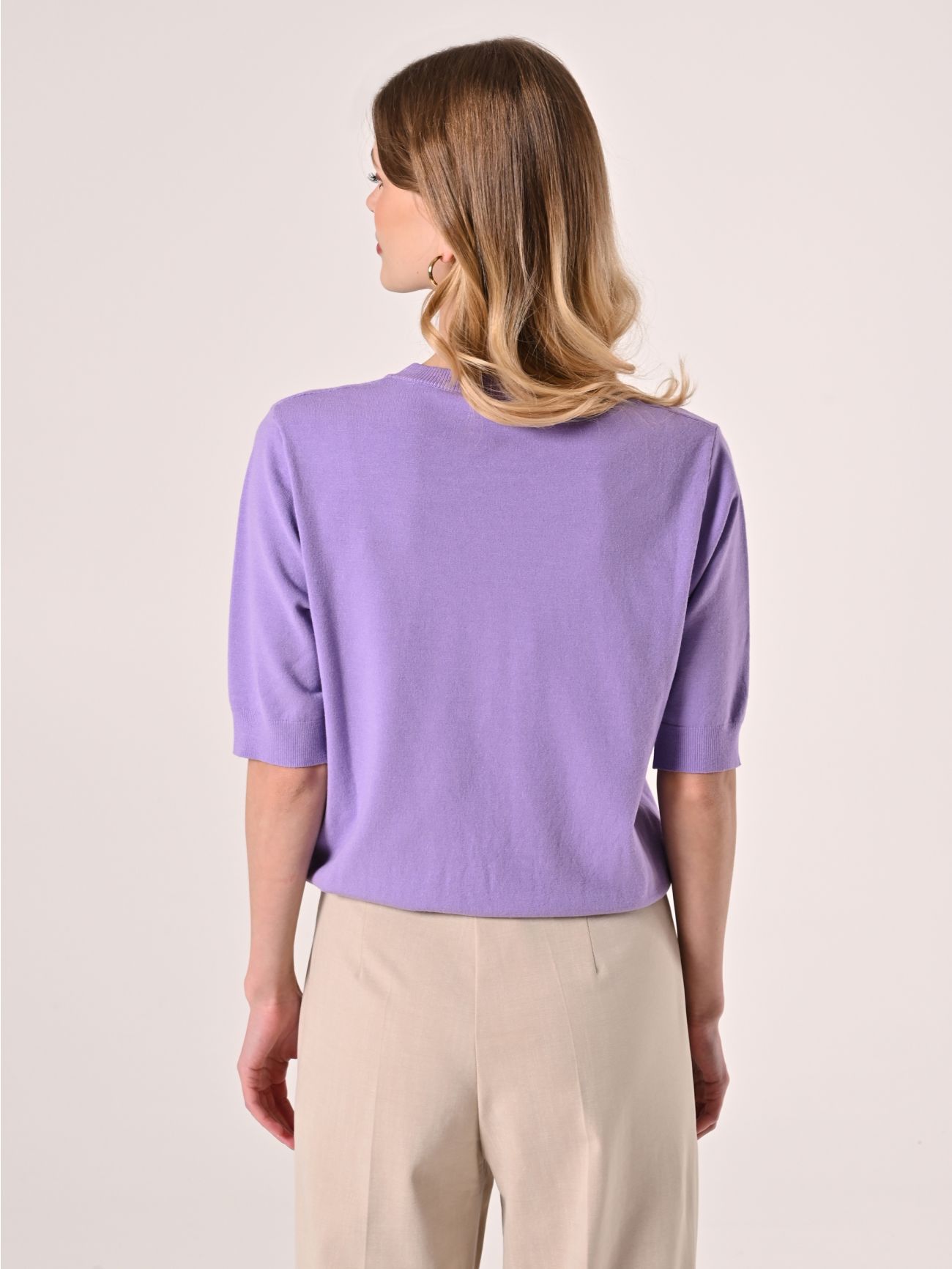Lilac Short-Sleeved Boatneck Jumper det_3