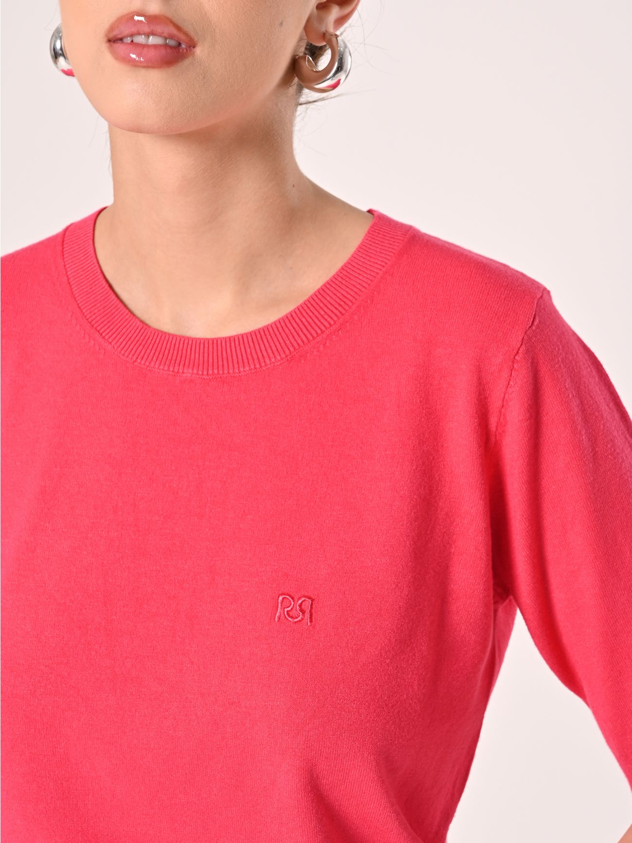 Pull fuchsia à manches courtes in_i5