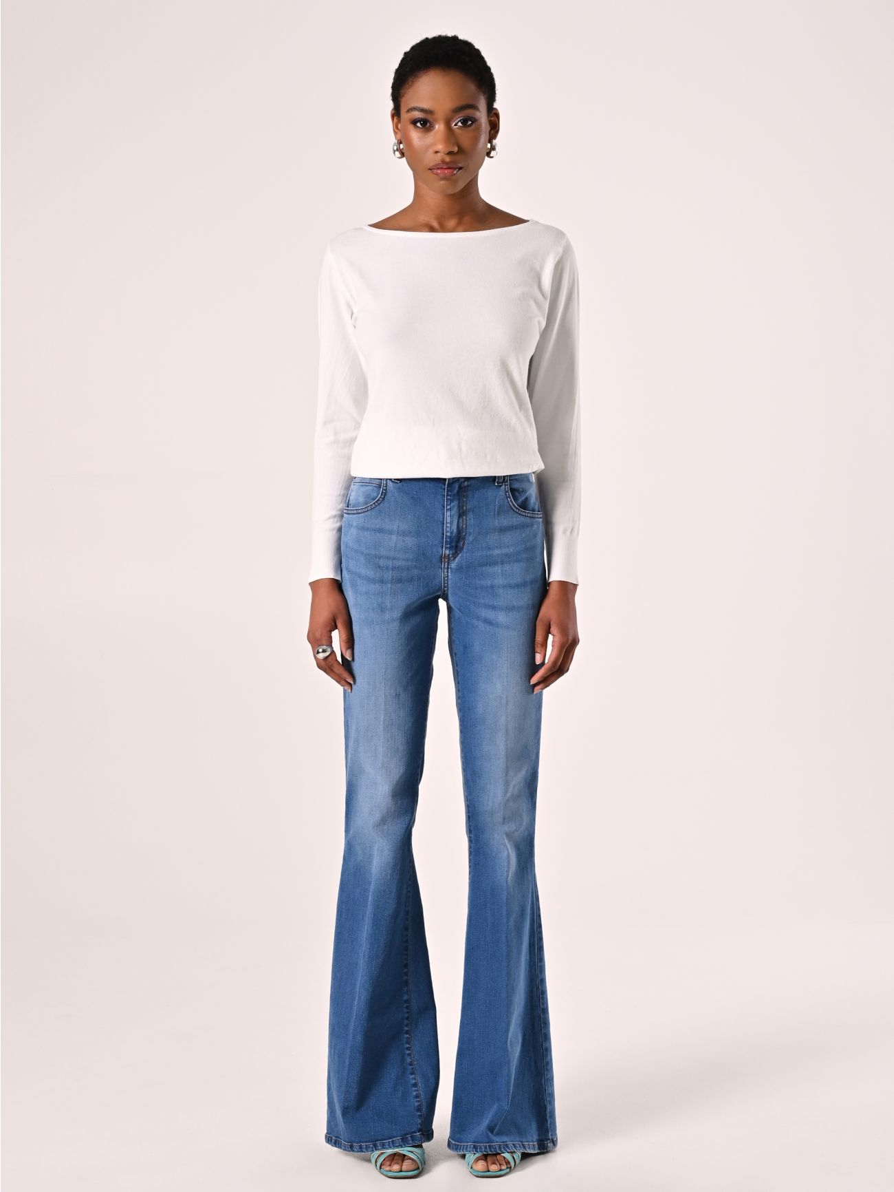 White Boatneck Jumper det_1
