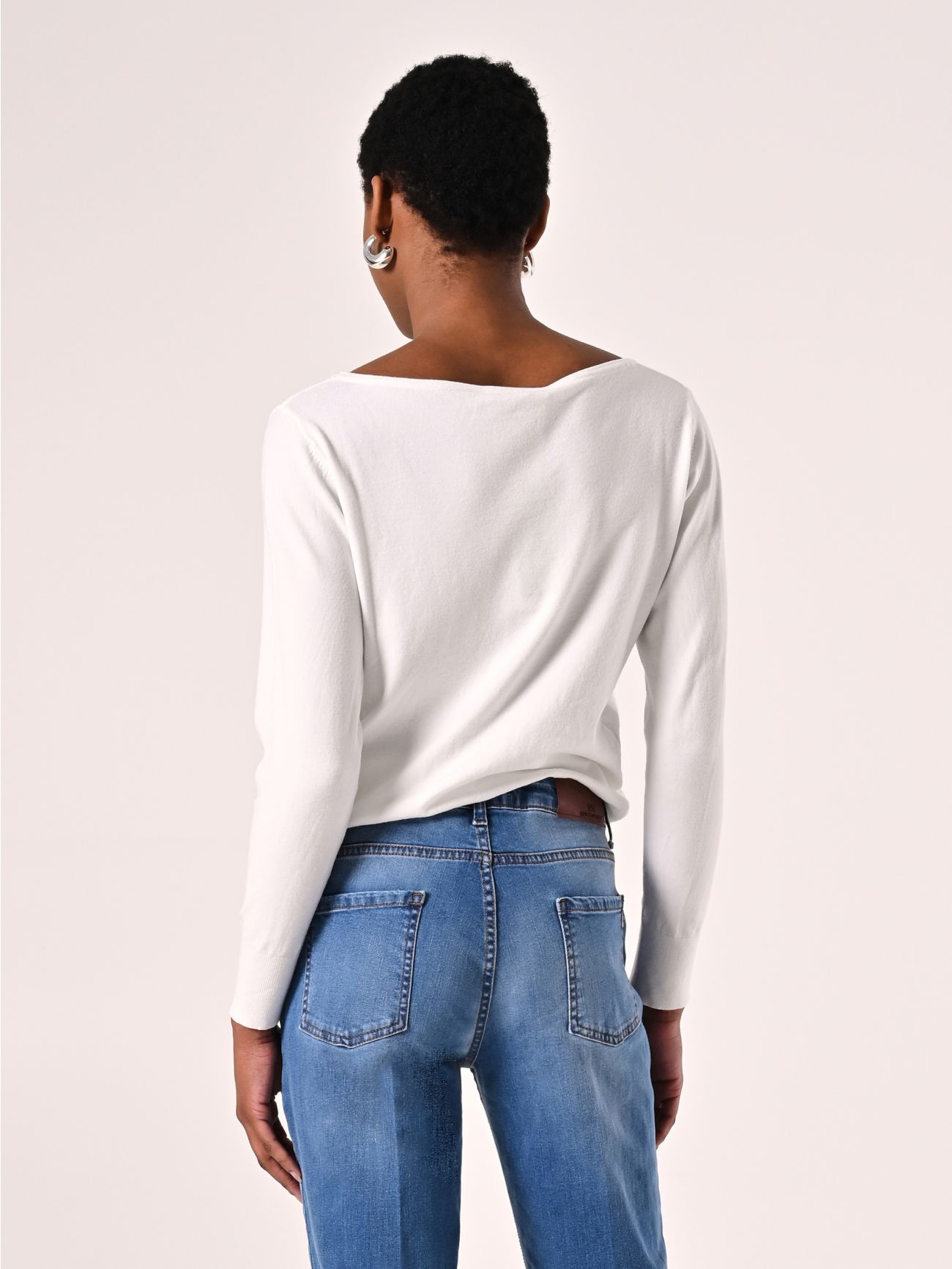 White Boatneck Jumper det_3