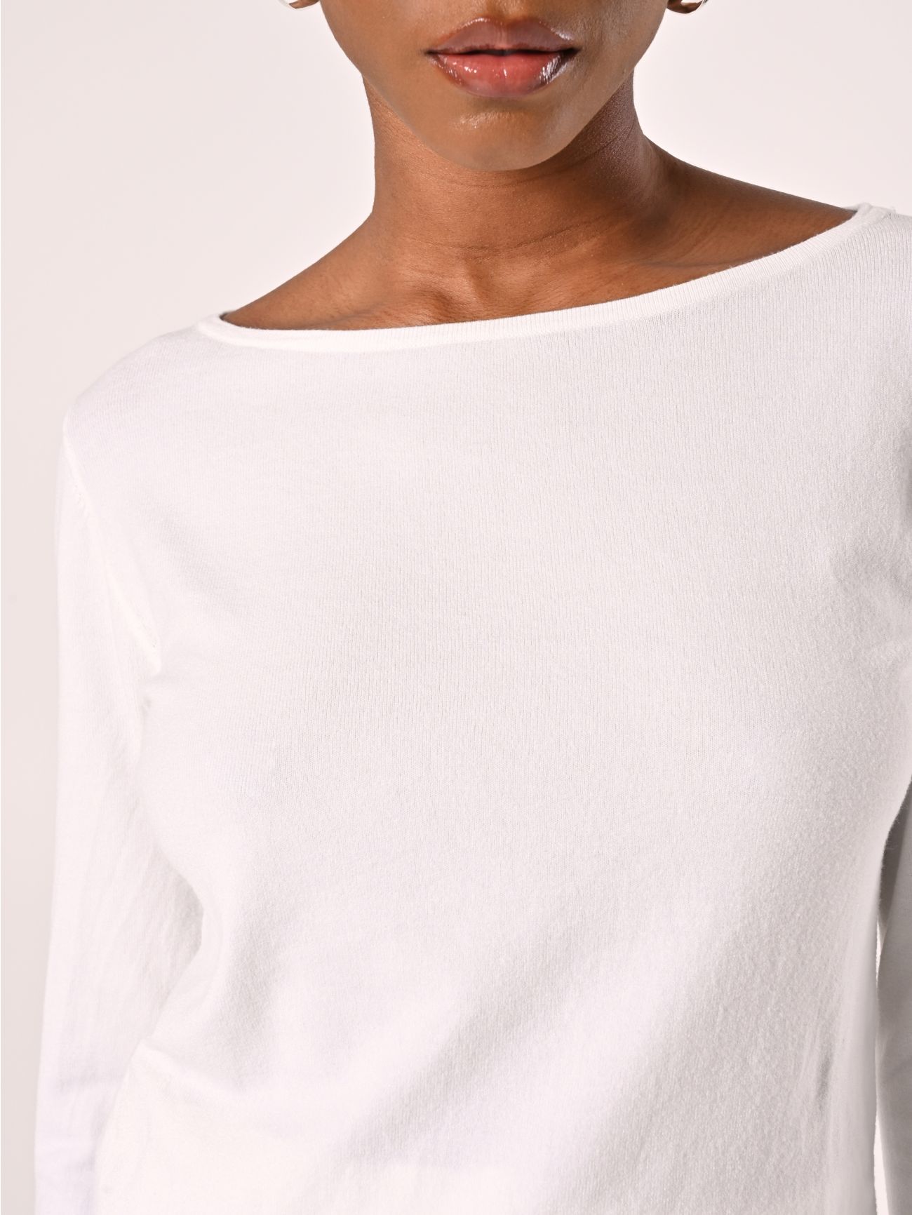 White Boatneck Jumper in_i5