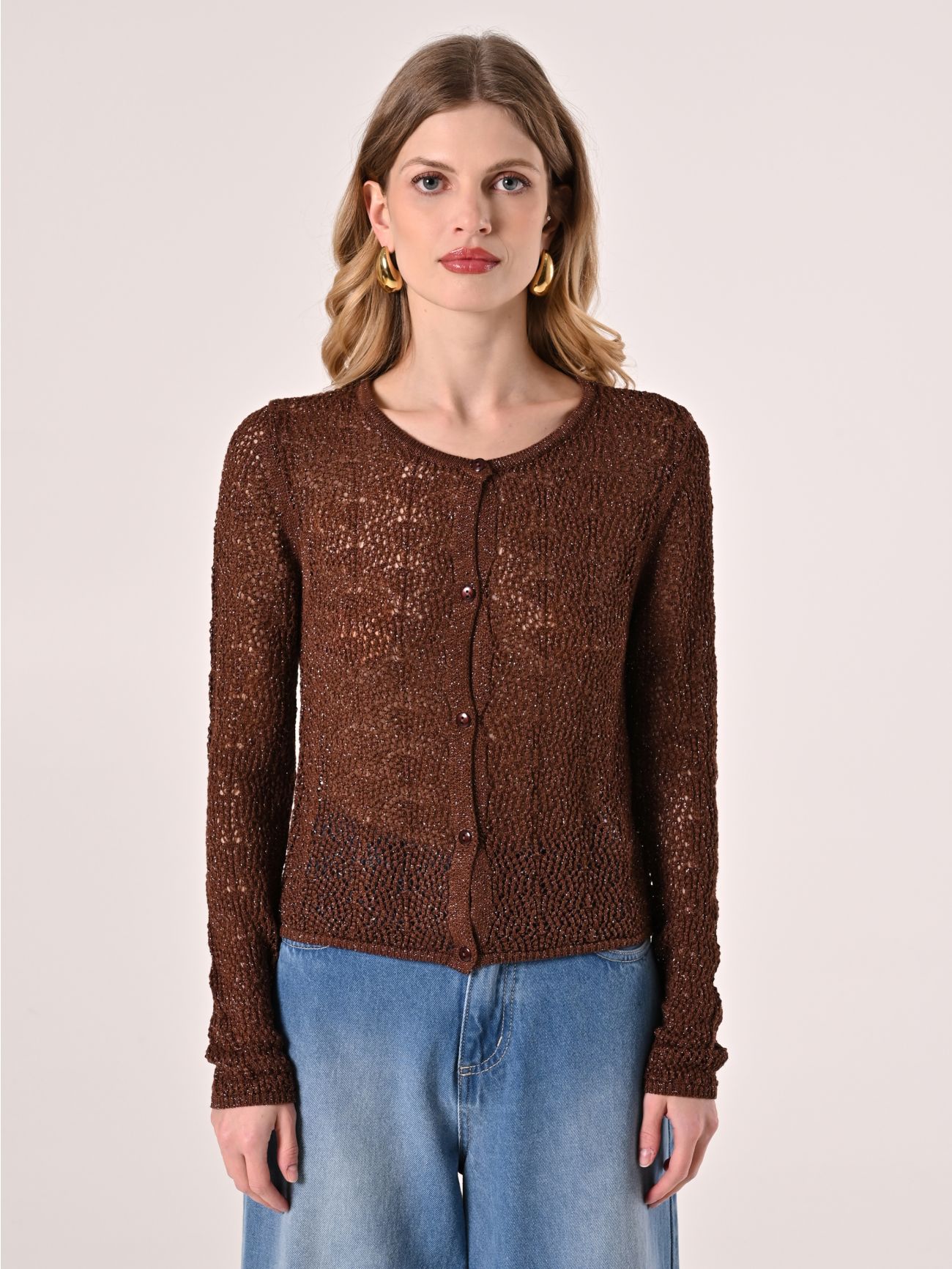 Lurex Knitted Cardigan det_2