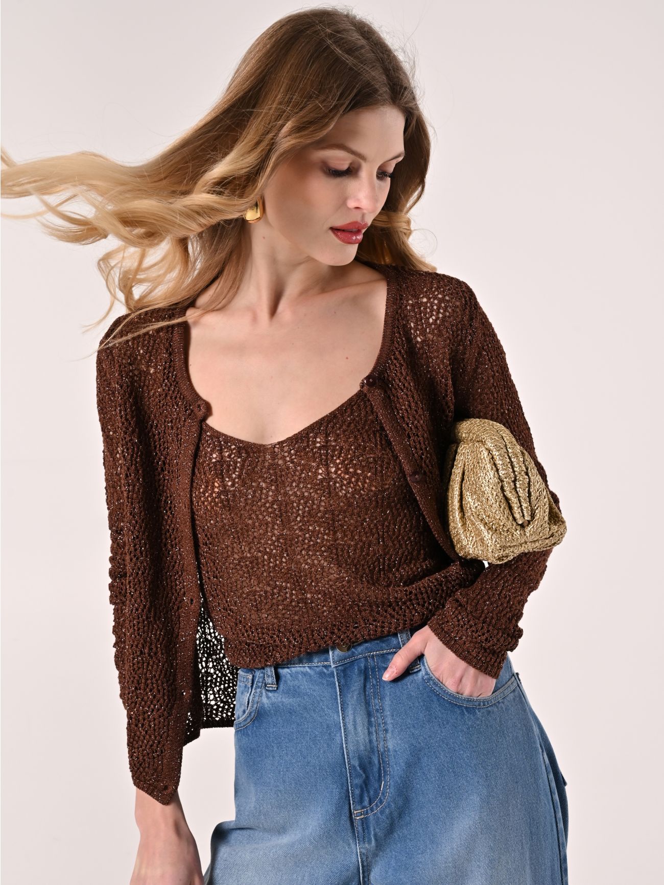 Cardigan in Maglia Lurex  Rinascimento