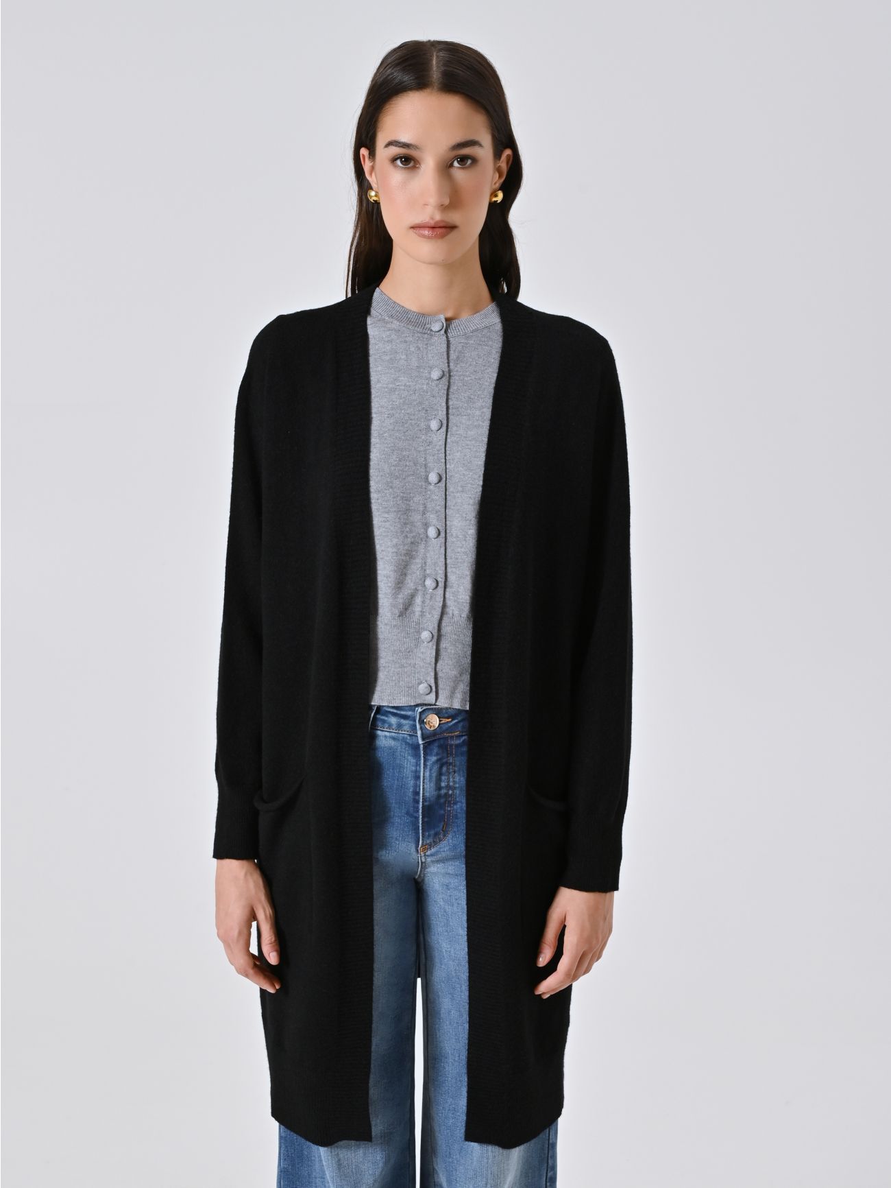 Cardigan Nero in Maglia det_2