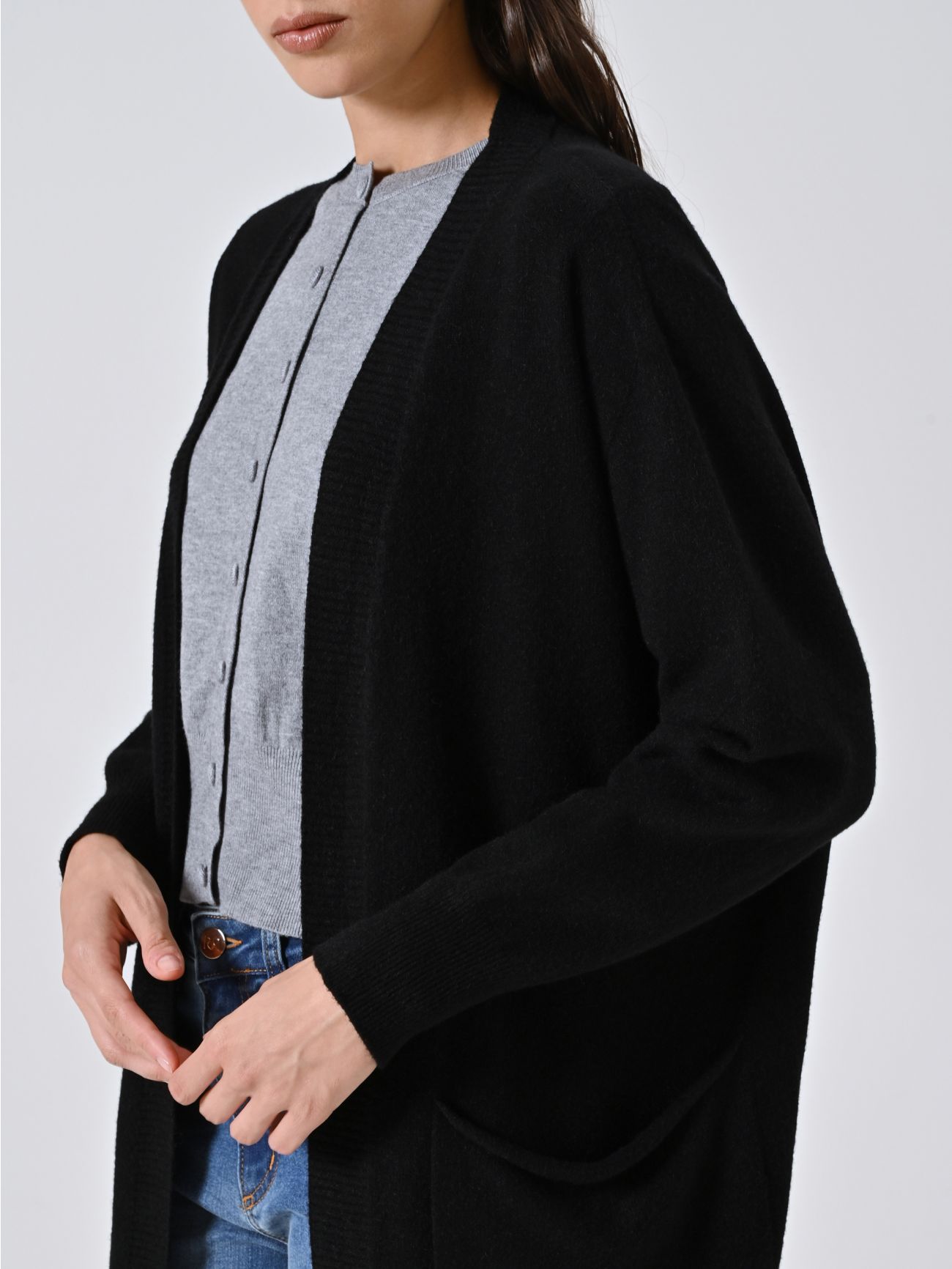 Cardigan Nero in Maglia in_i5