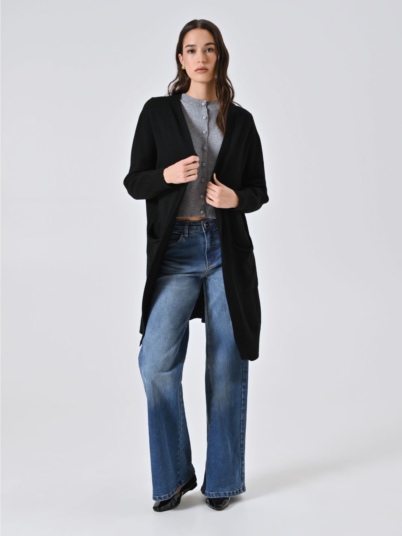 Cardigan Nero in Maglia in_i7
