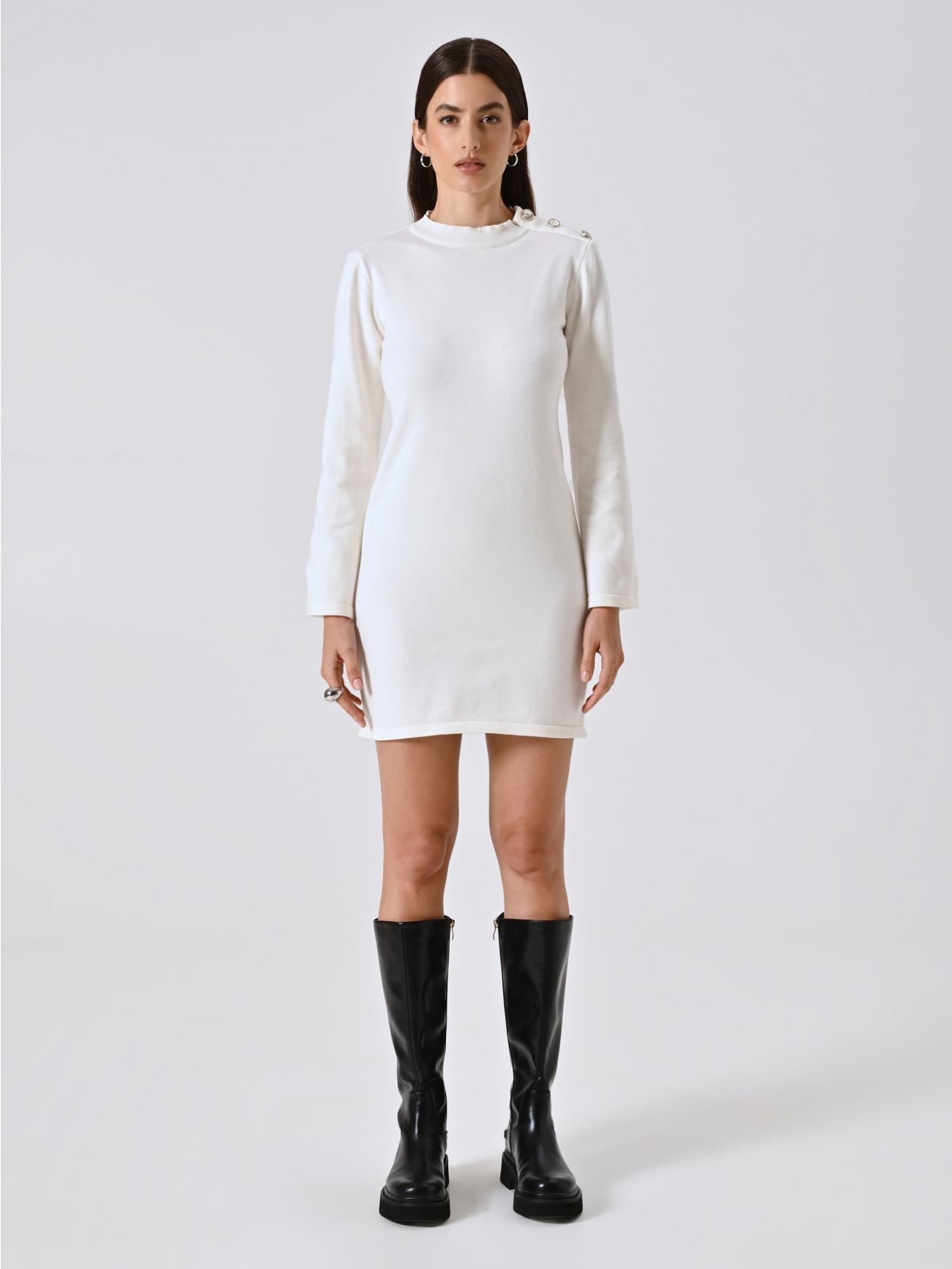 Abito in Maglia Bianco det_1