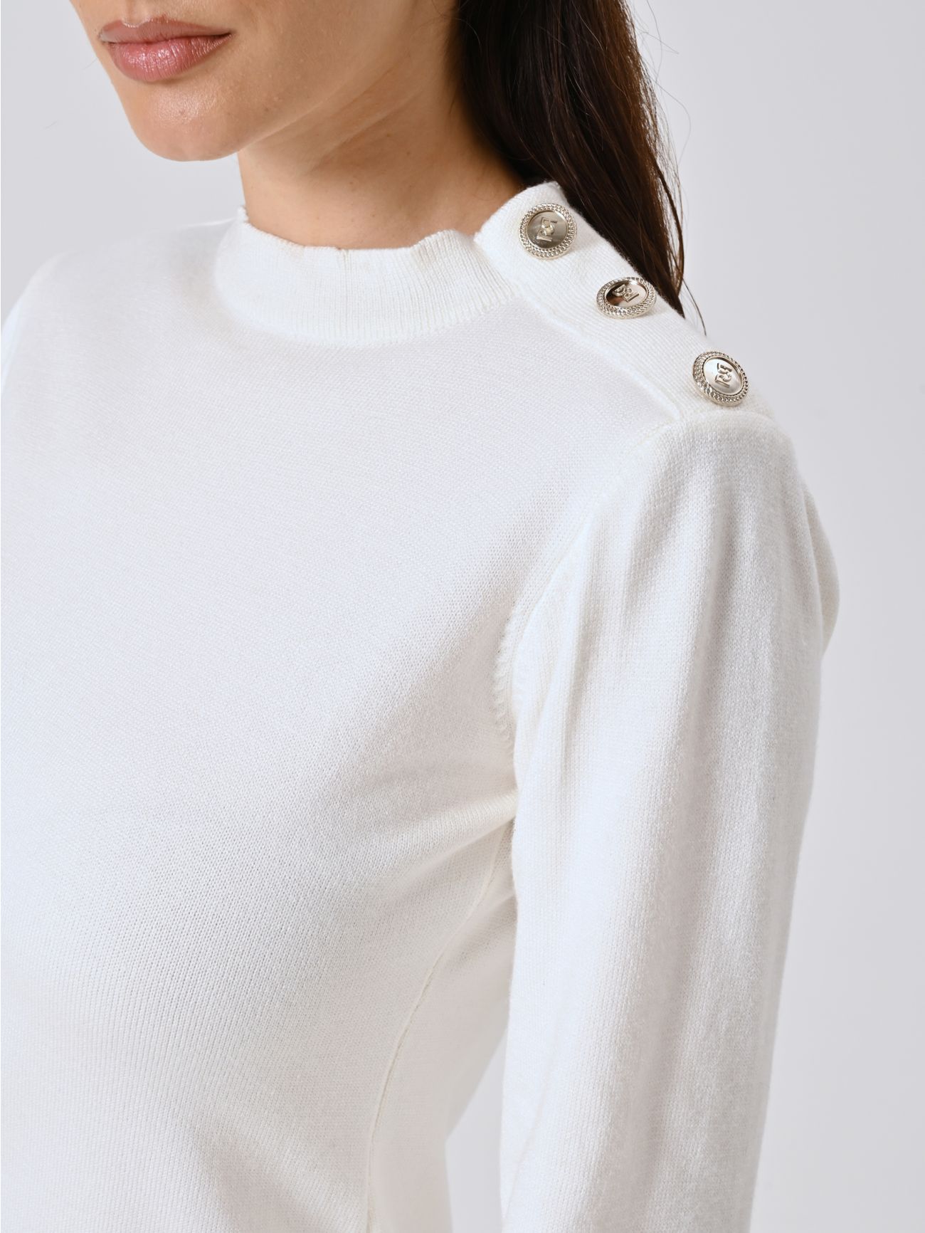 Abito in Maglia Bianco in_i5