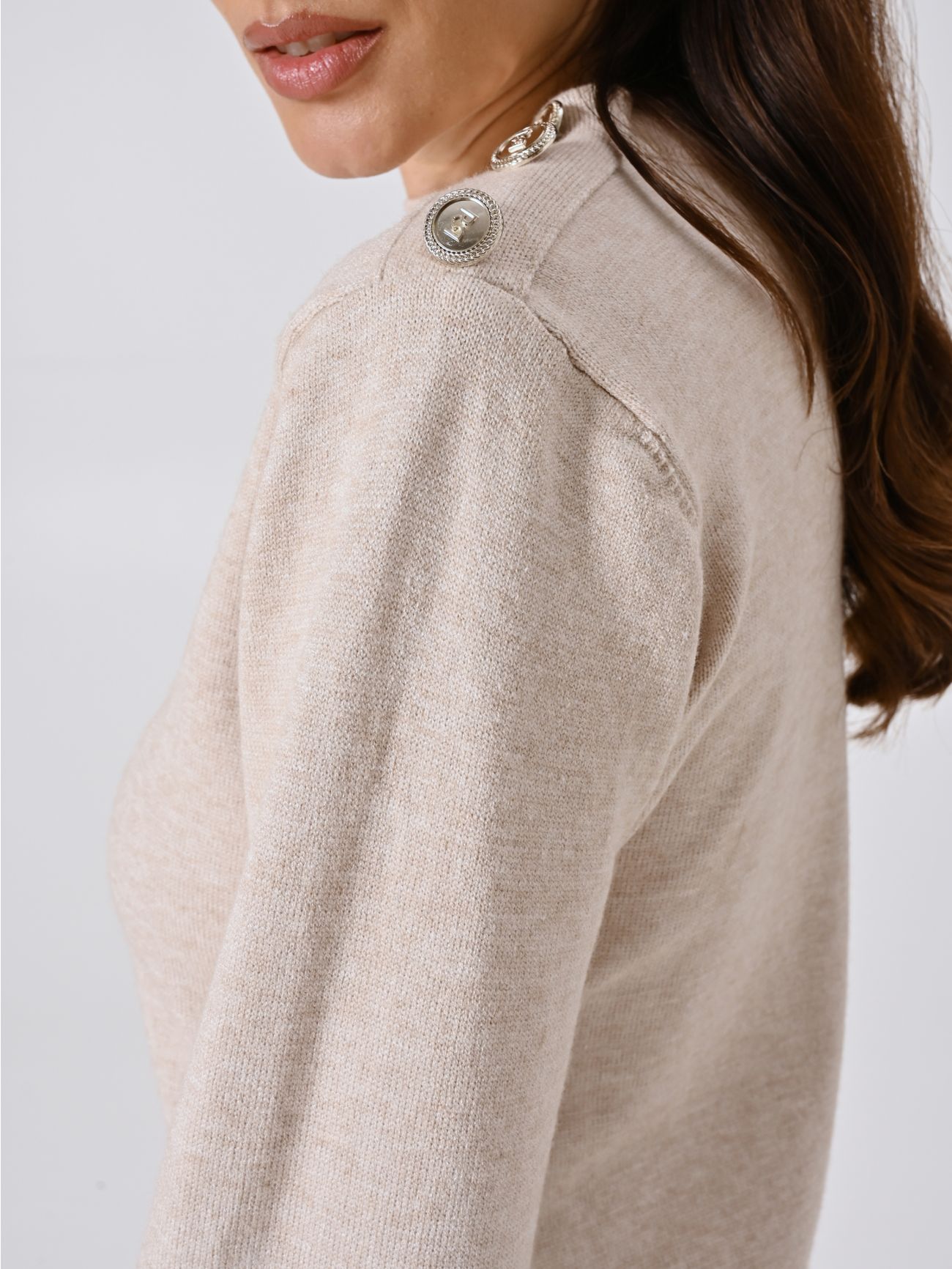 Abito in Maglia Beige in_i5