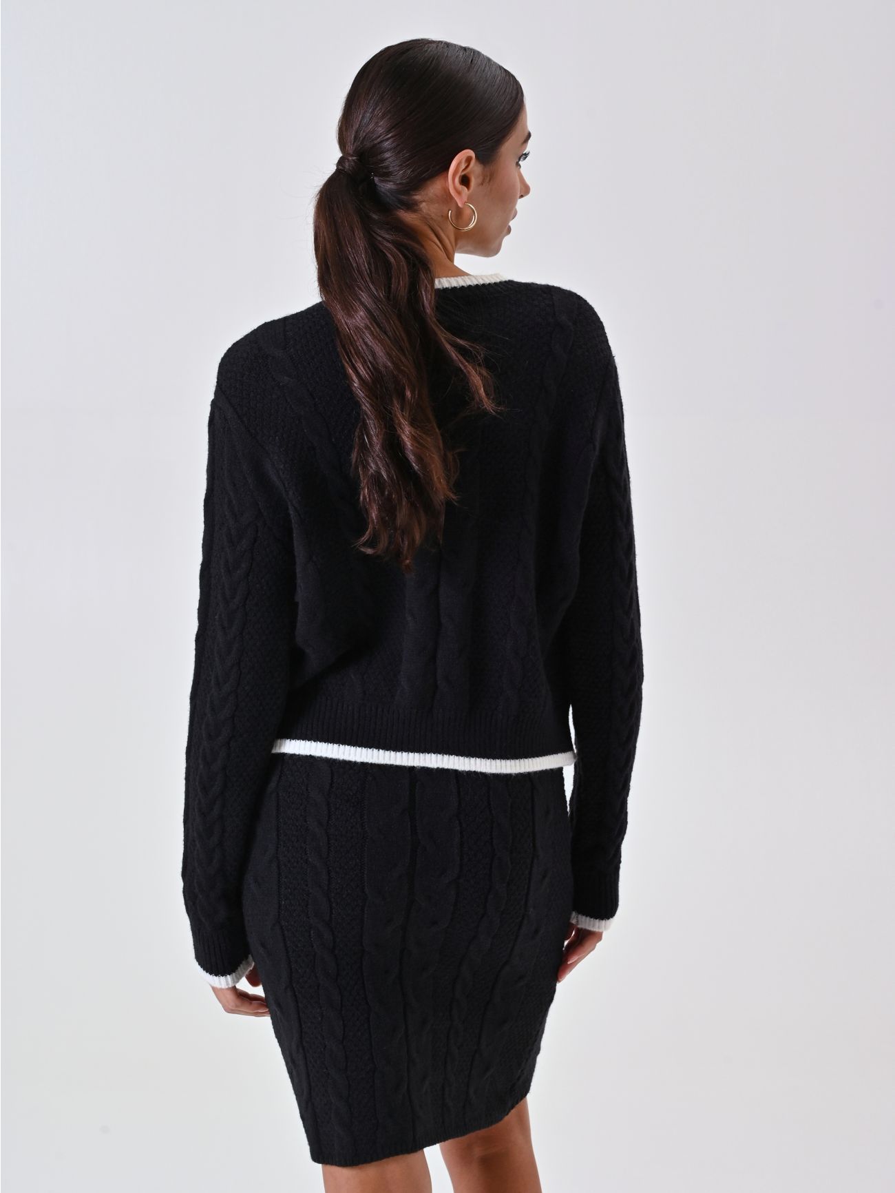 Cardigan Bicolor Trecce  det_3