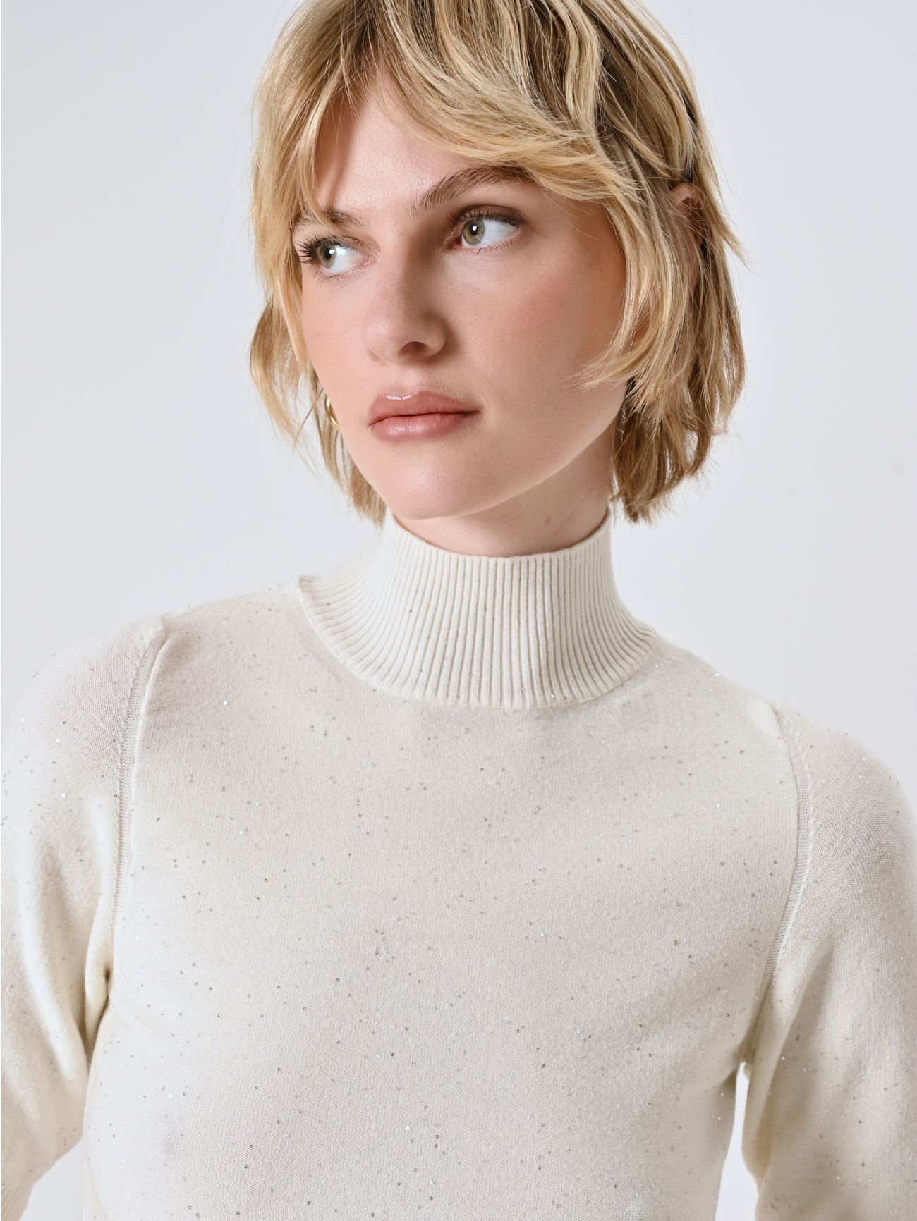 Lupetto in Maglia con Micro Paillettes in_i5