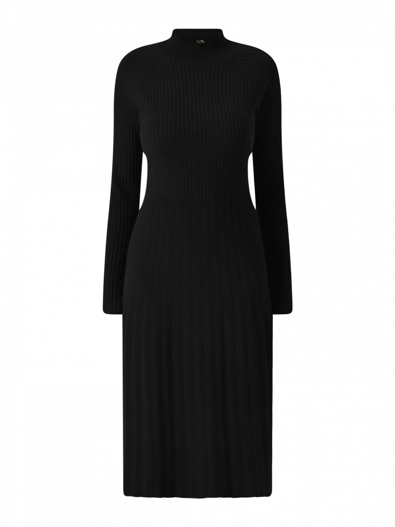 Abito in Maglia con Flessage Nero det_4