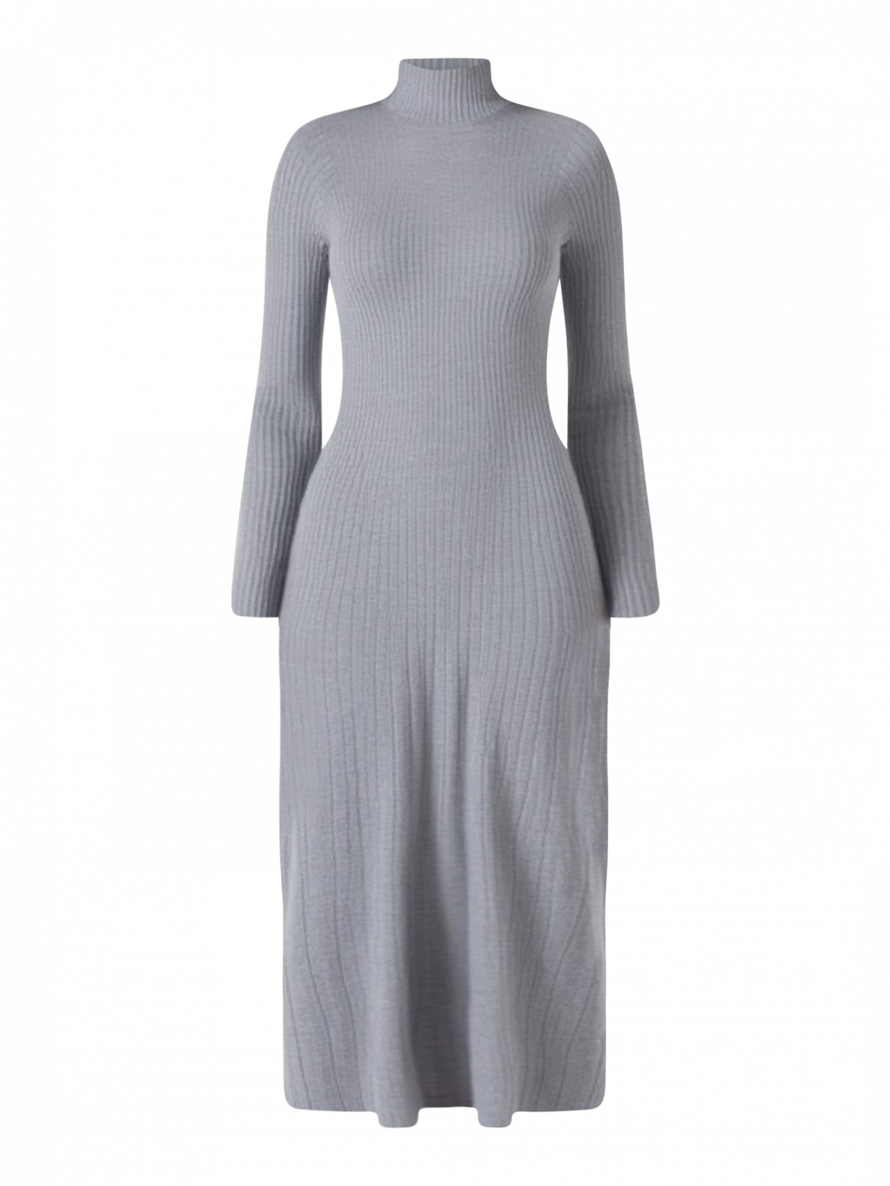 Abito in Maglia con Flessage Grigio det_4