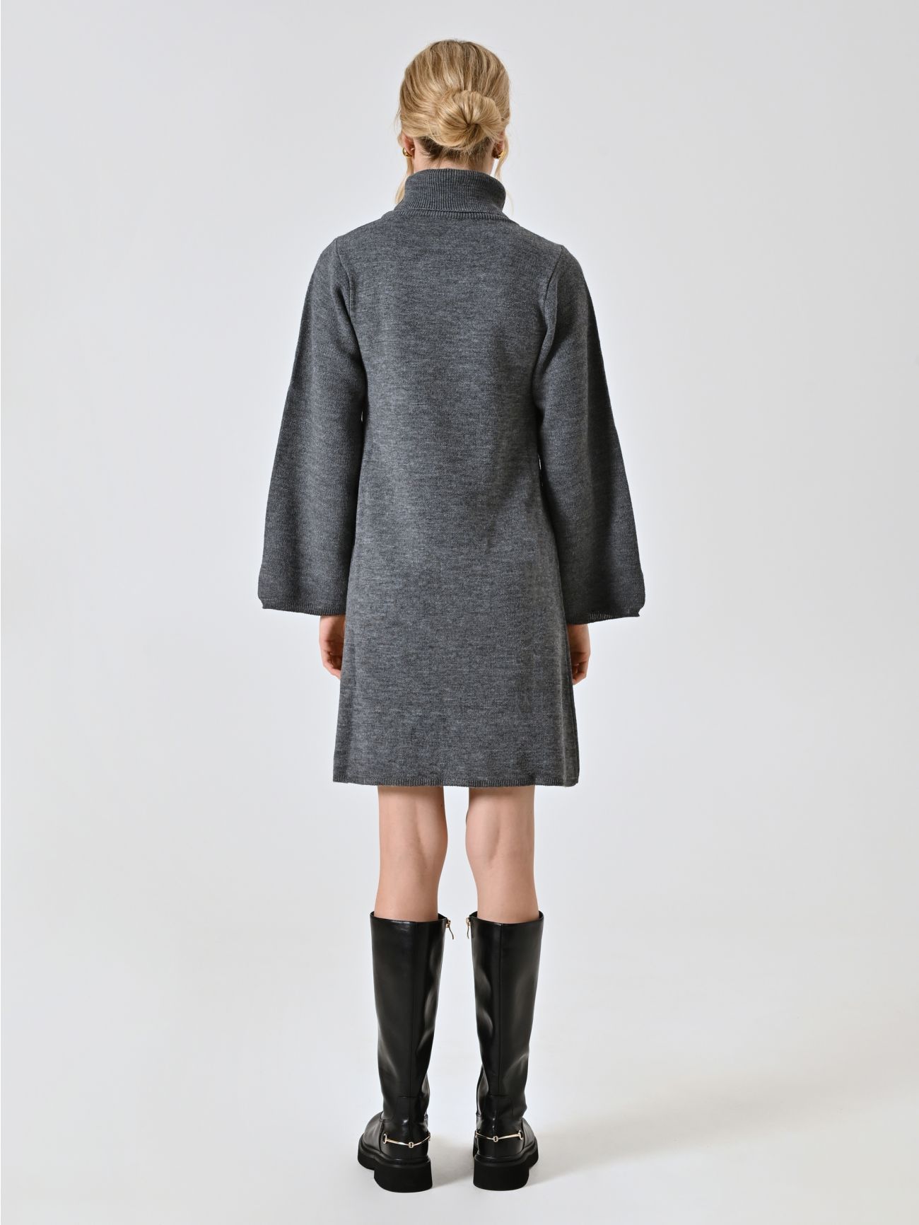 Vestido de punto gris oscuro det_3