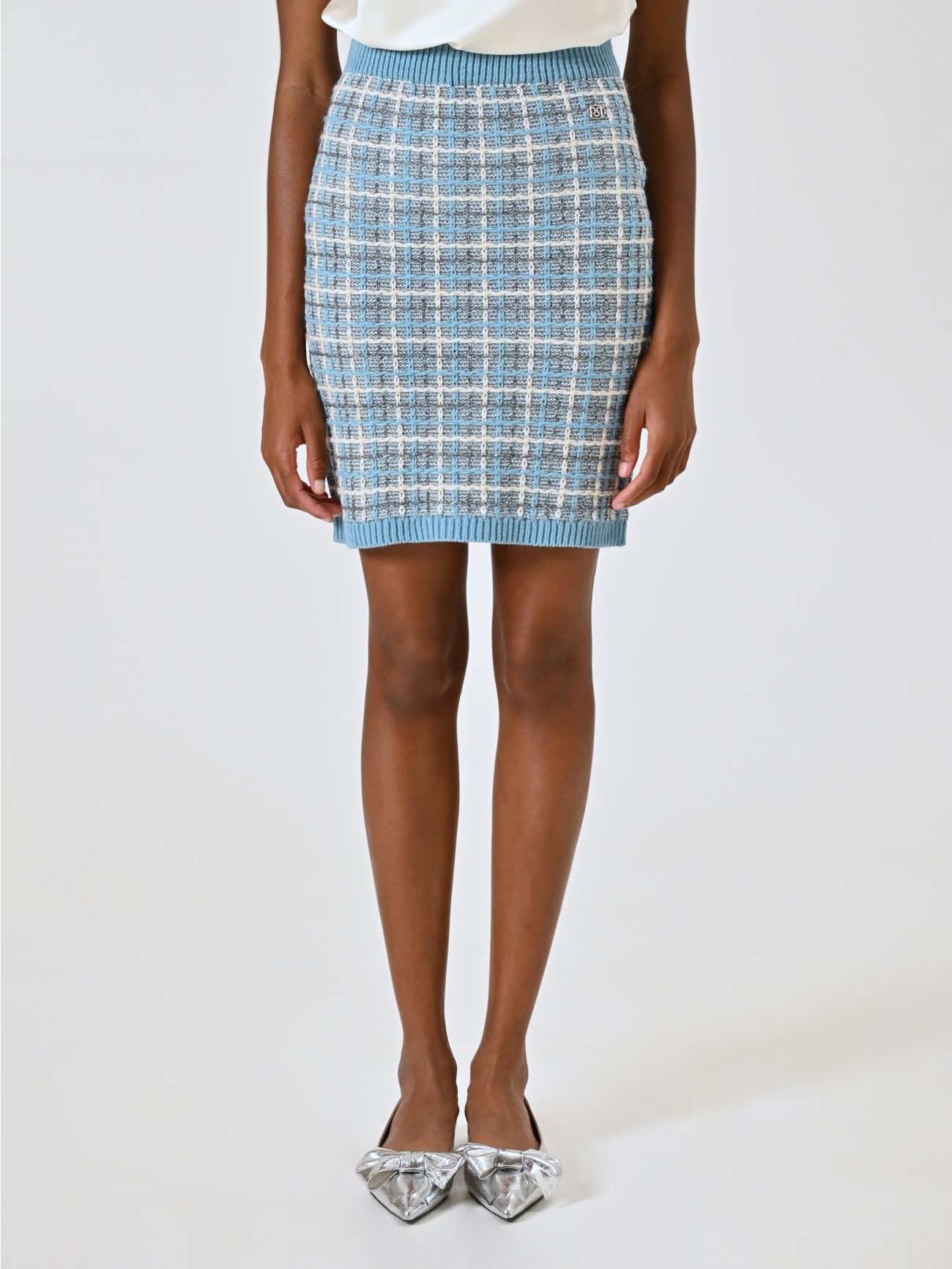 Woven Wool and Alpaca Blend Skirt det_2