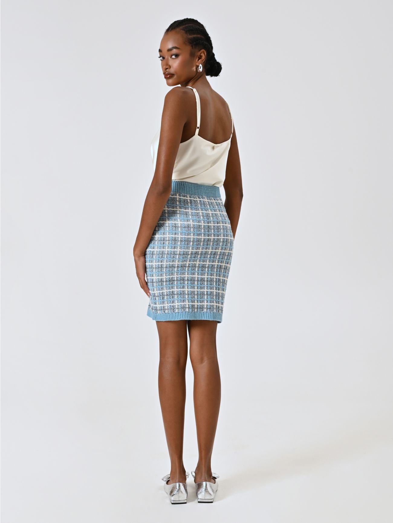 Woven Wool and Alpaca Blend Skirt det_3