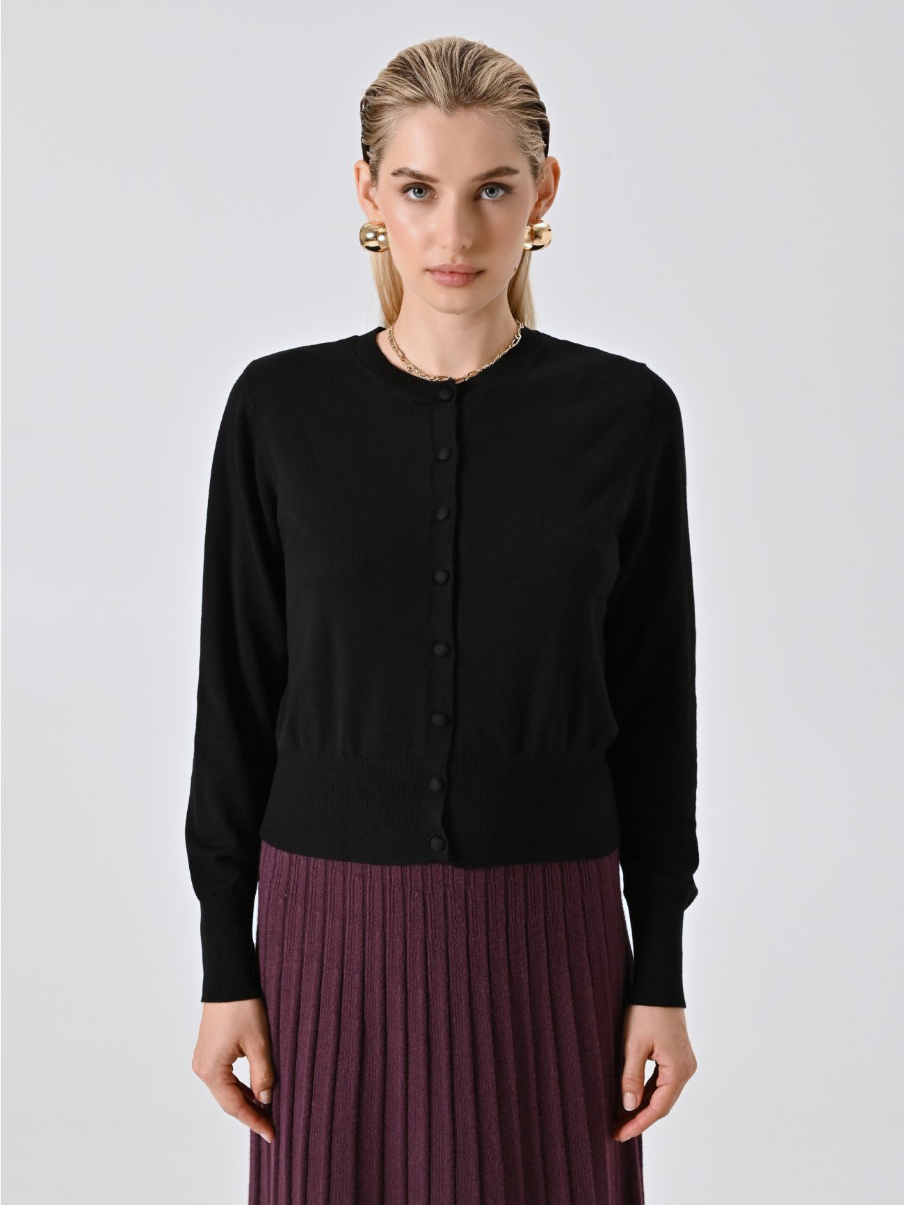 Cardigan Nero in Maglia det_2