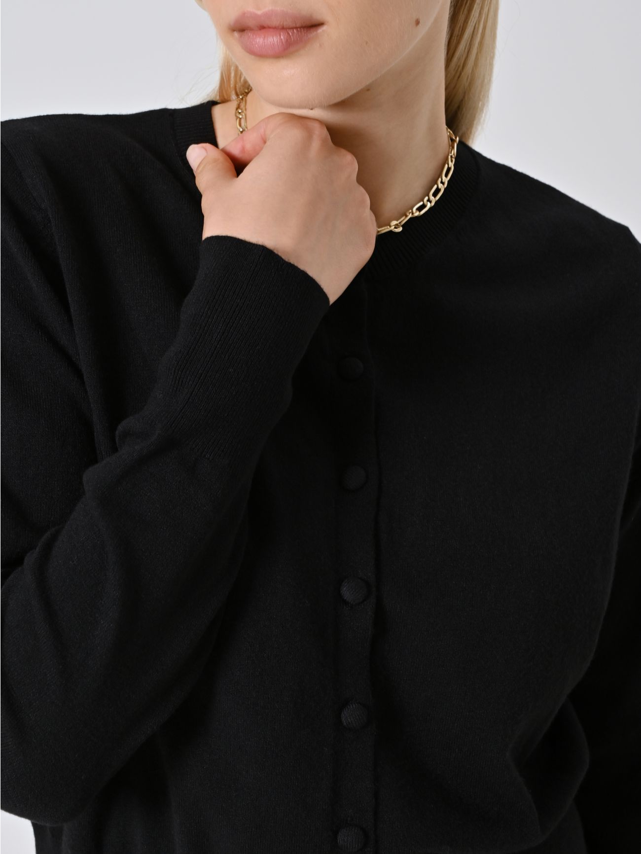 Cardigan Nero in Maglia in_i5