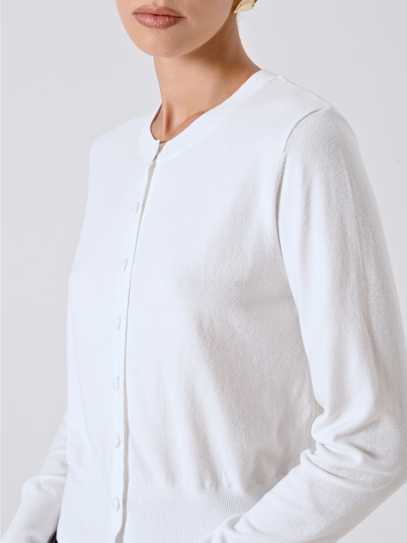 Cardigan Bianco in Maglia in_i5