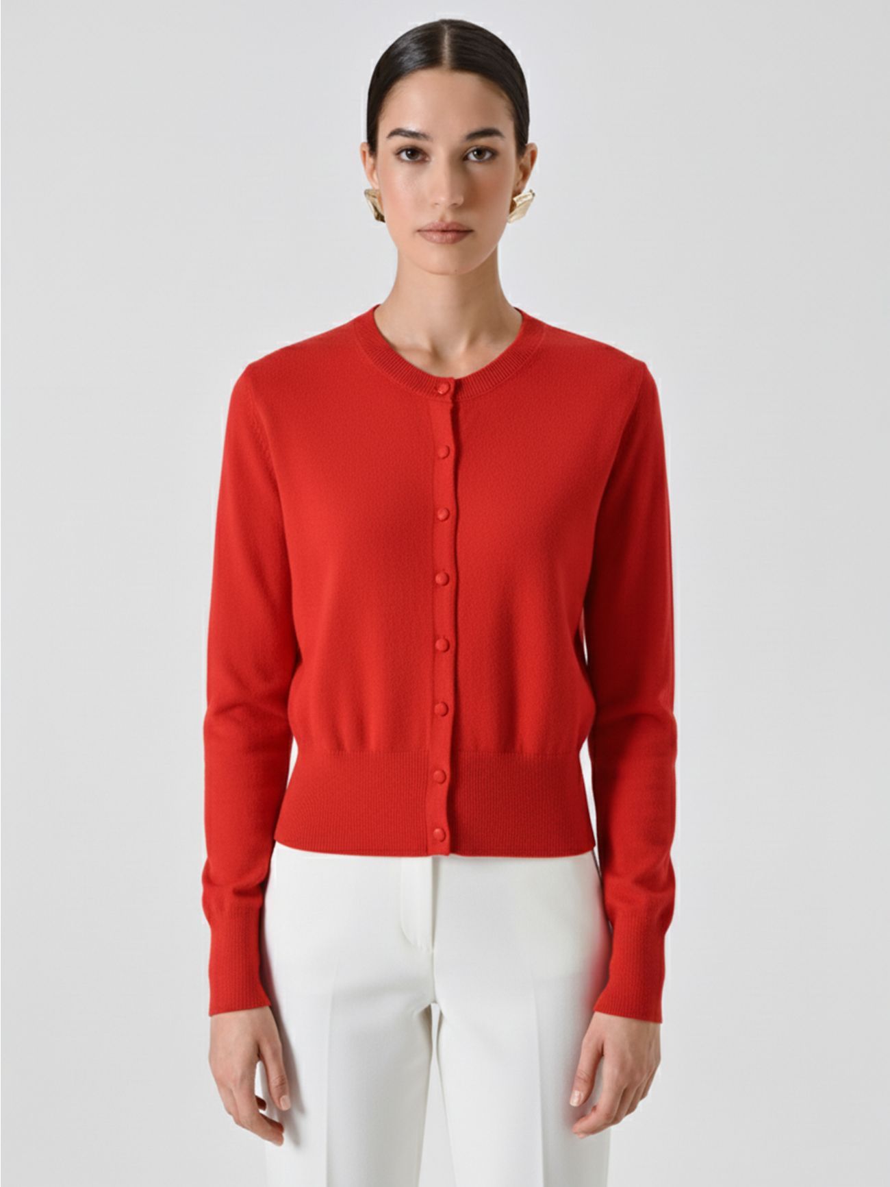 Red Knit Cardigan det_2