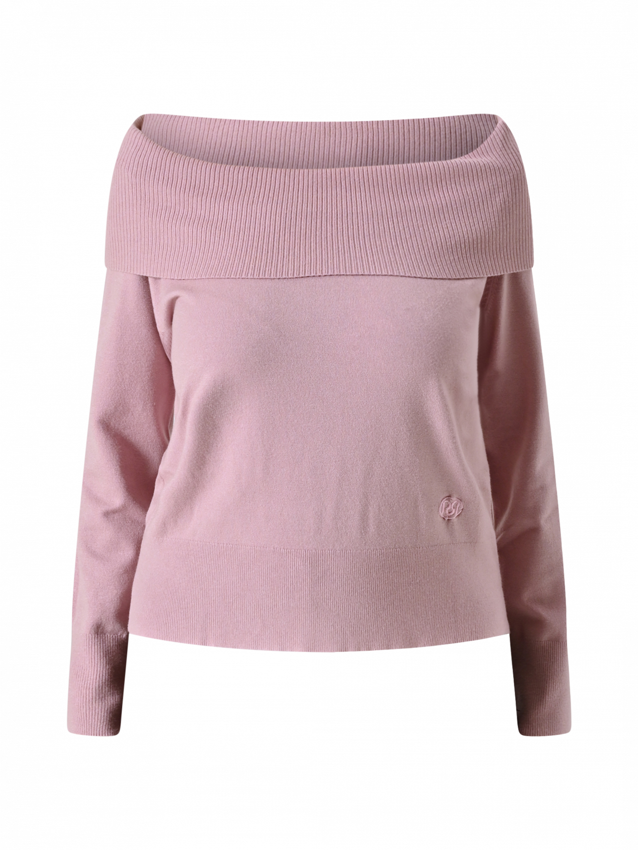 Mauve Pink Roll Neck Sweater det_4