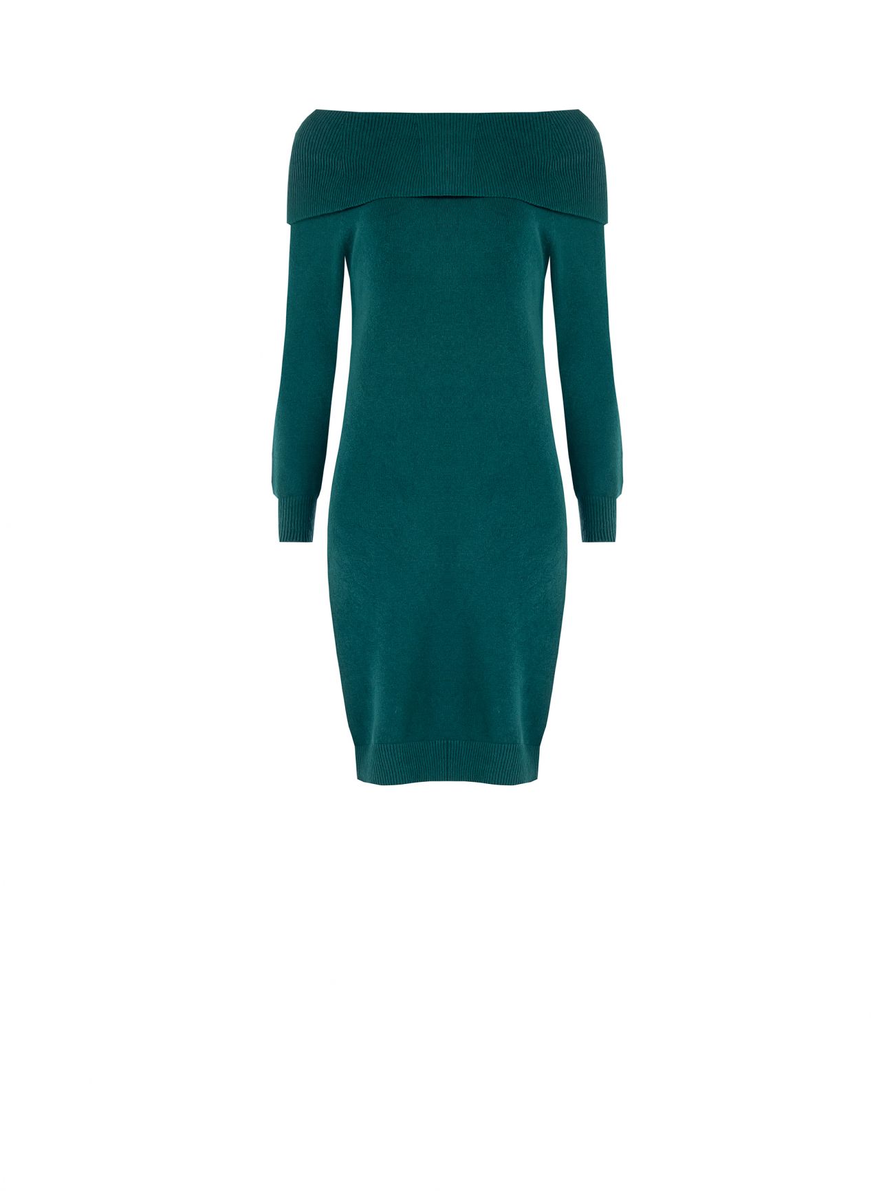 Robe boule en maille verte det_4