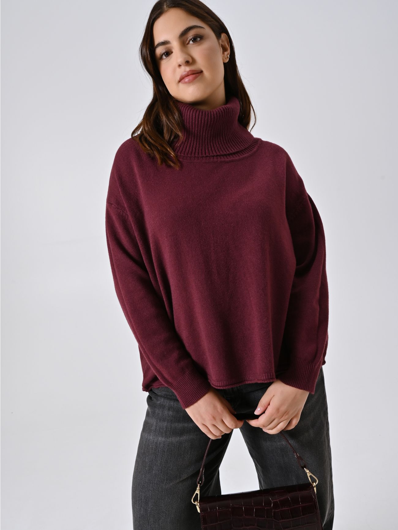 Curvy-Pullover in Bordeaux sp_e1