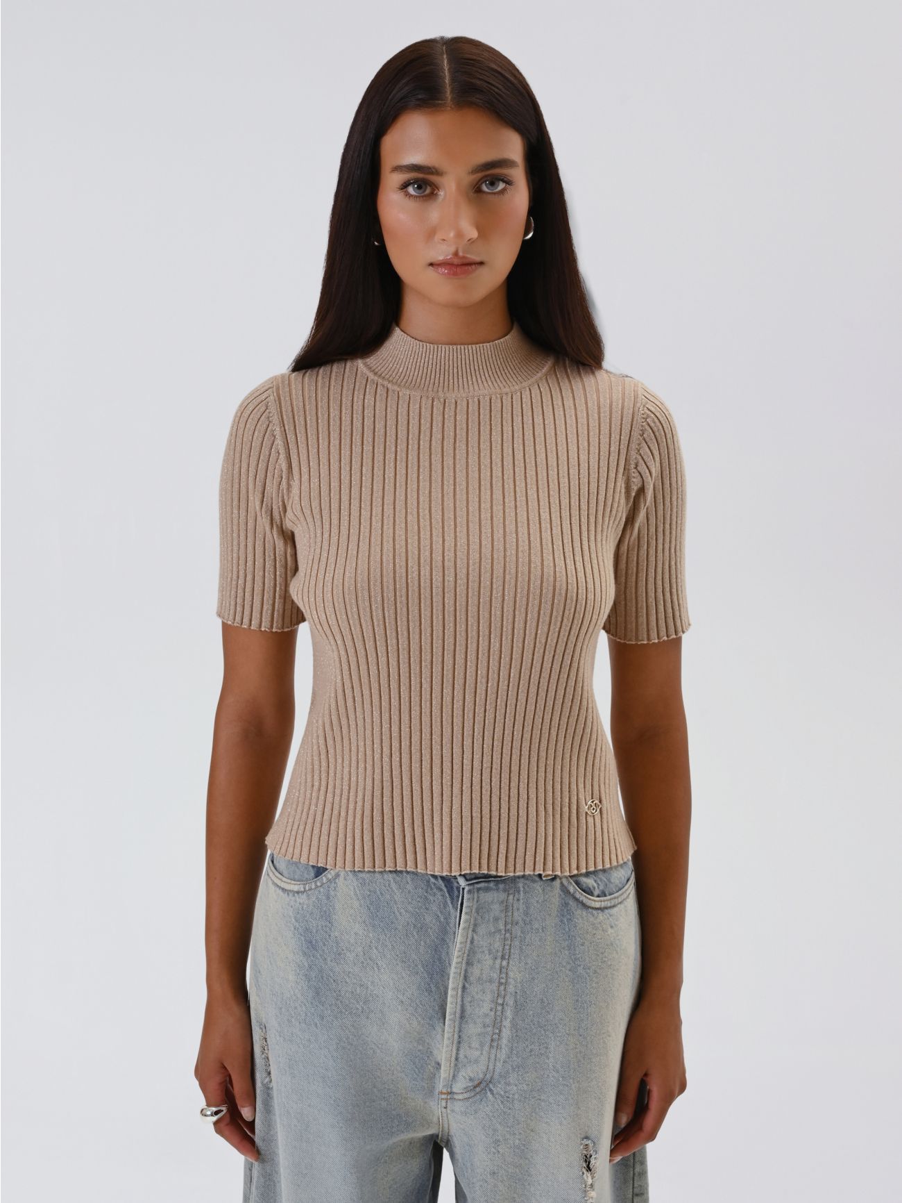 Maglia Lurex Beige  det_2