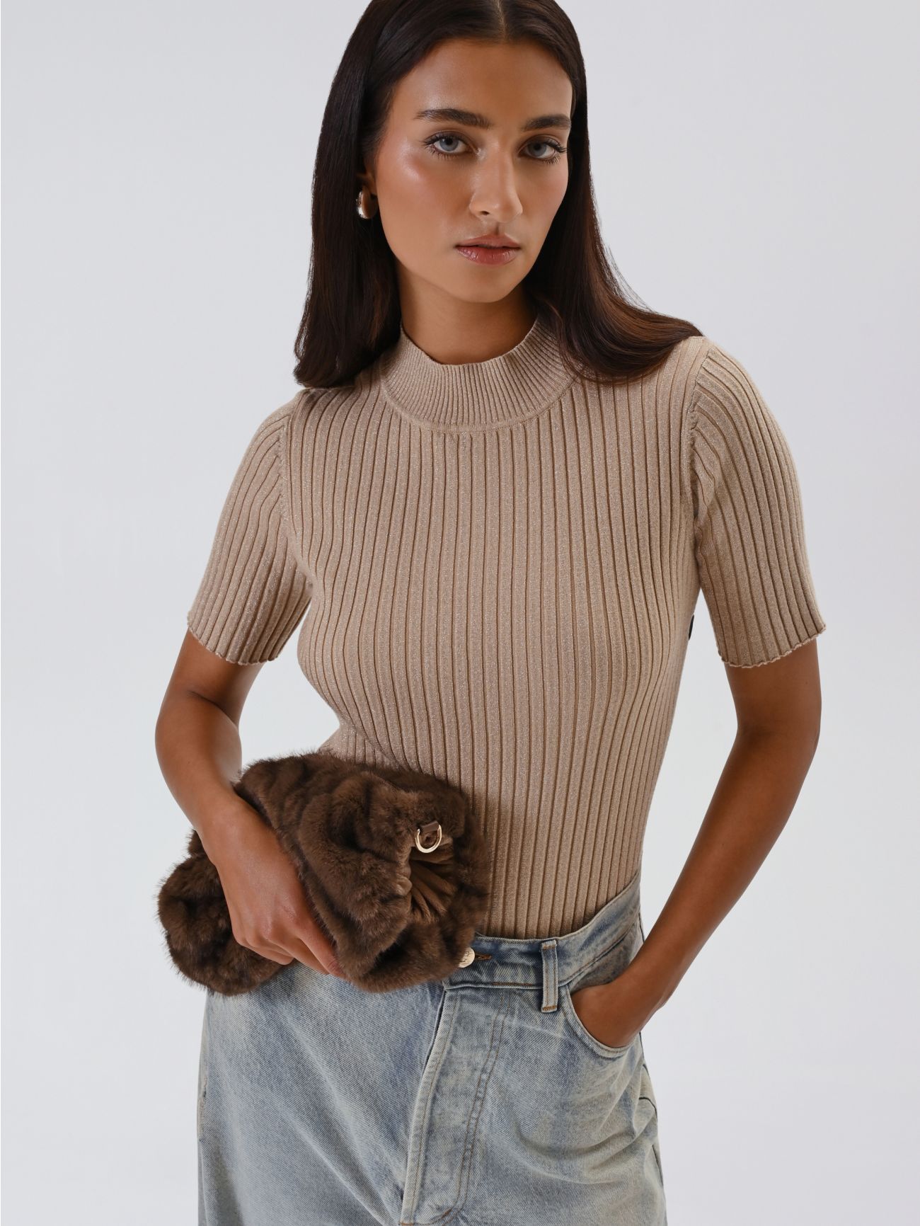 Maglia Lurex Beige  sp_e1