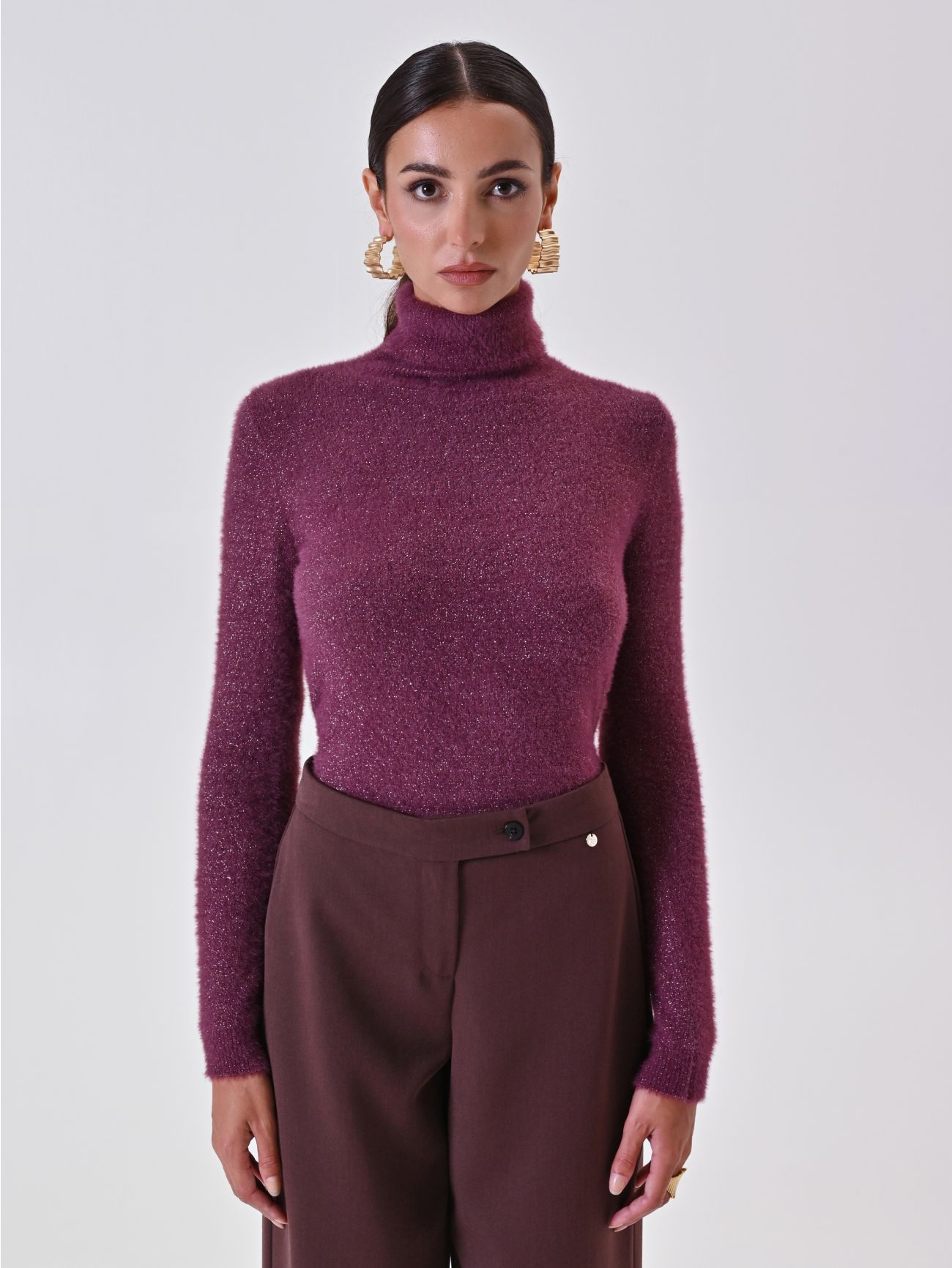Dolcevita Bordeaux Lurex det_2