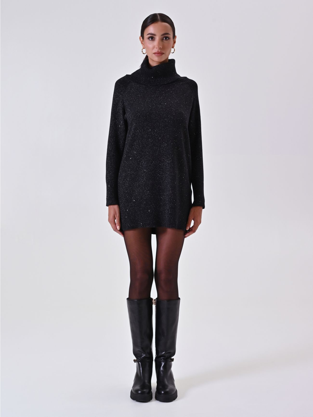 Abito in Maglia Nero Lurex & Micropaillettes det_1