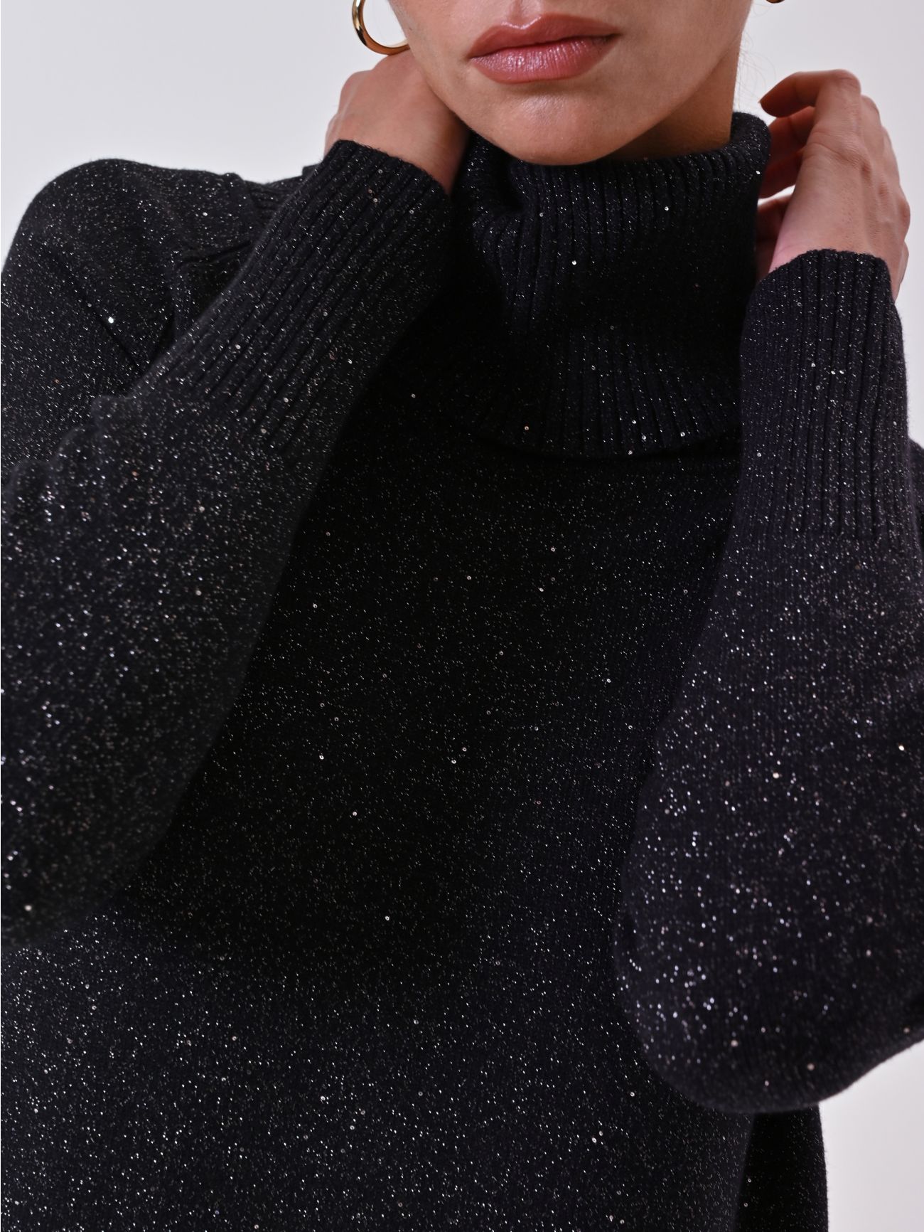 Abito in Maglia Nero Lurex & Micropaillettes in_i5