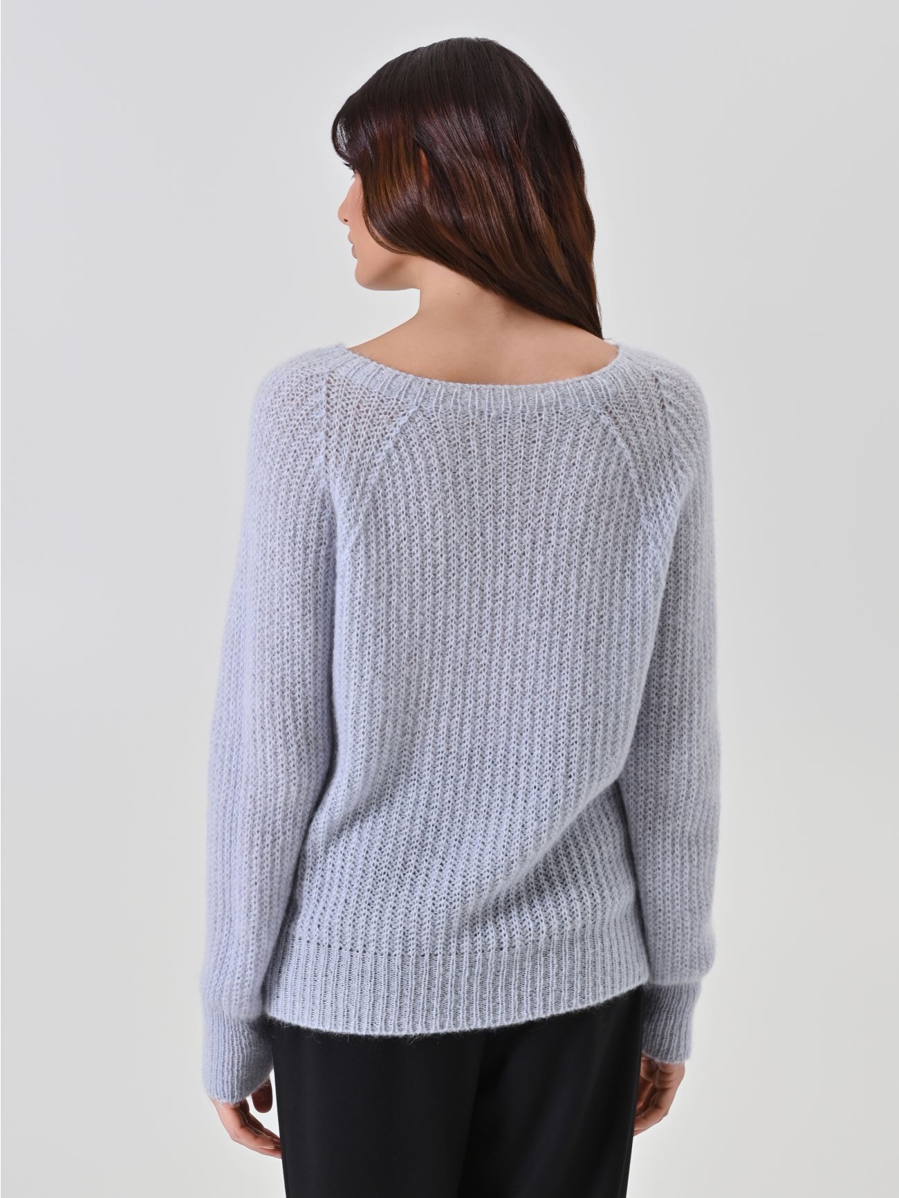 Light Blue Ribbed Sweater 3 Rinascimento Light Blue Ribbed Sweater det_3
