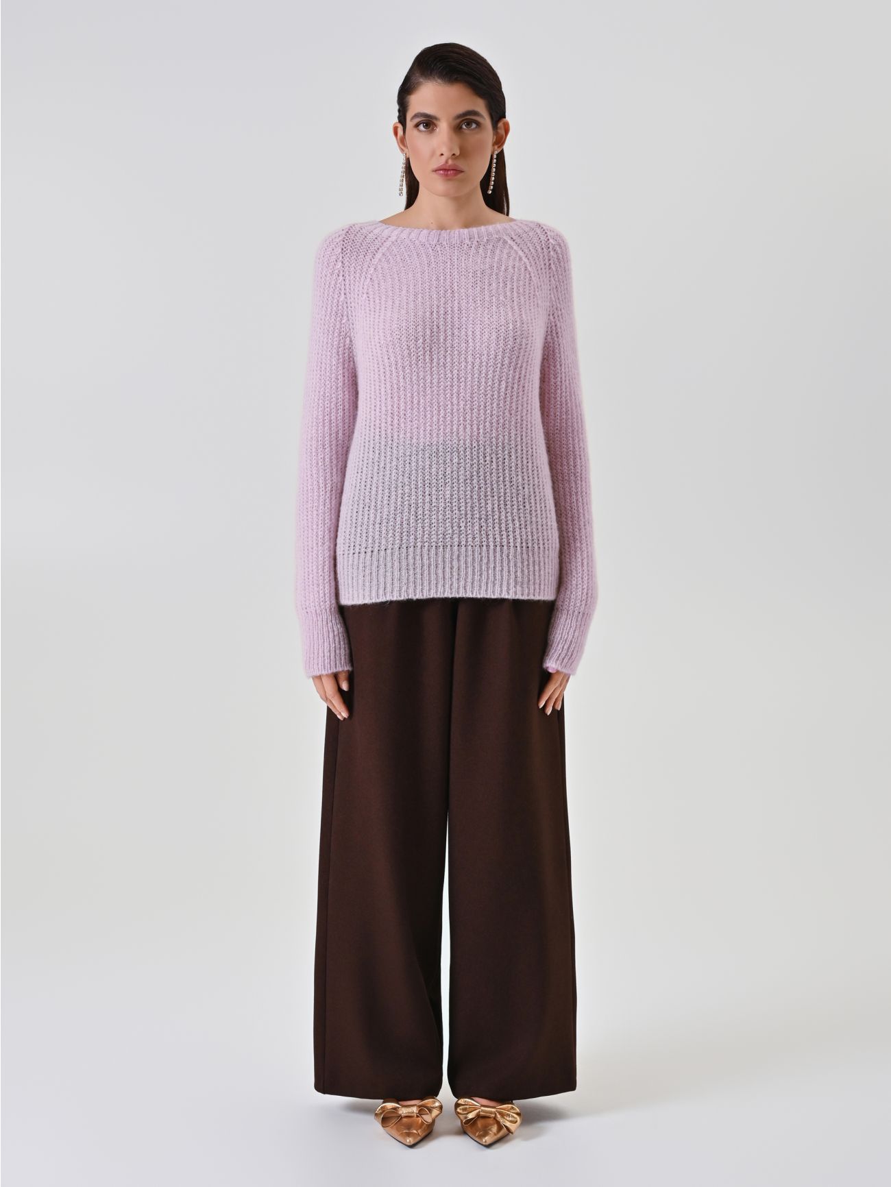 Lilac Crewneck Sweater 1 Rinascimento Lilac Crewneck Sweater det_1