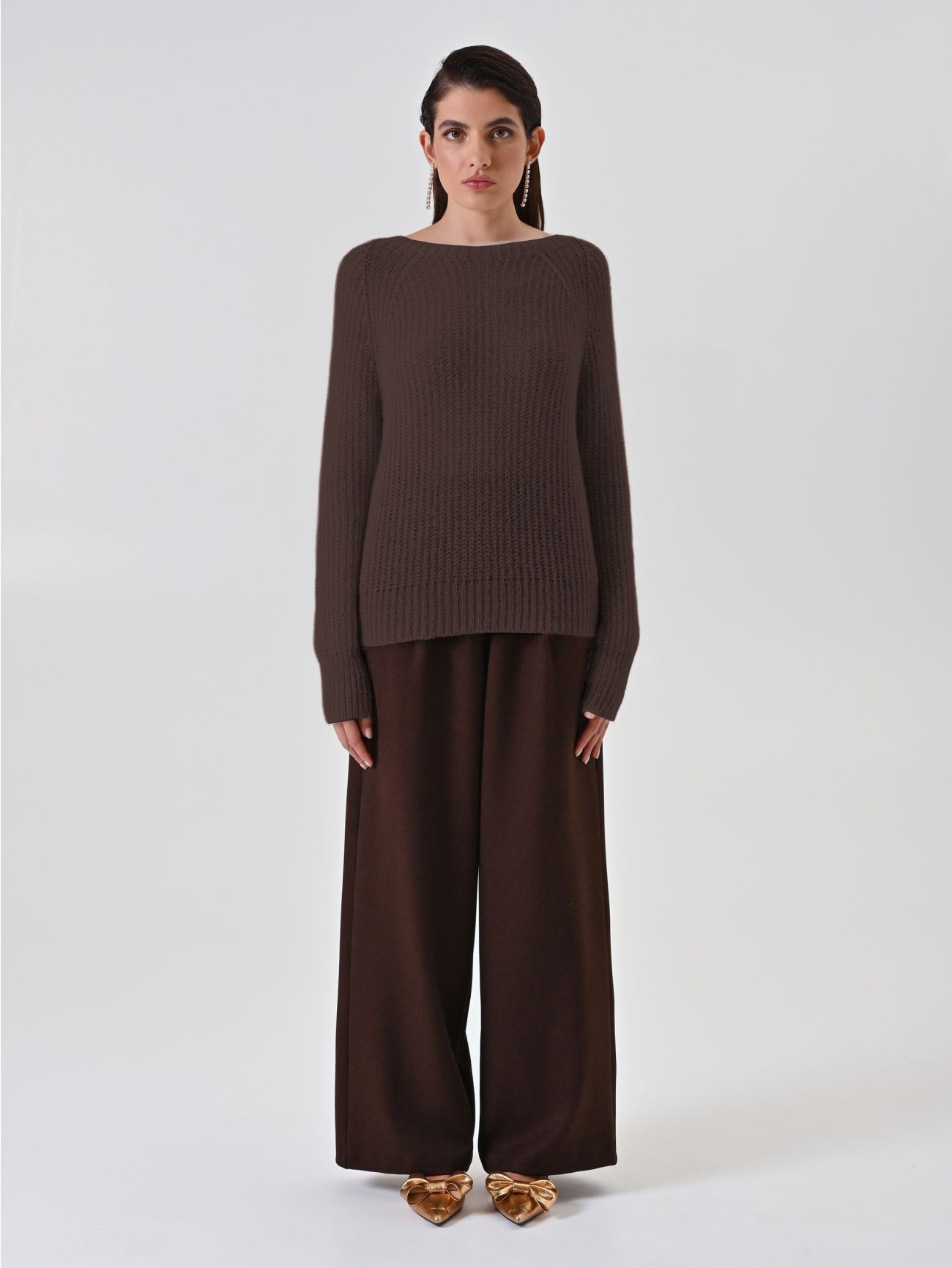 Chocolate Crewneck Jumper 1 Rinascimento Chocolate Crewneck Jumper det_1