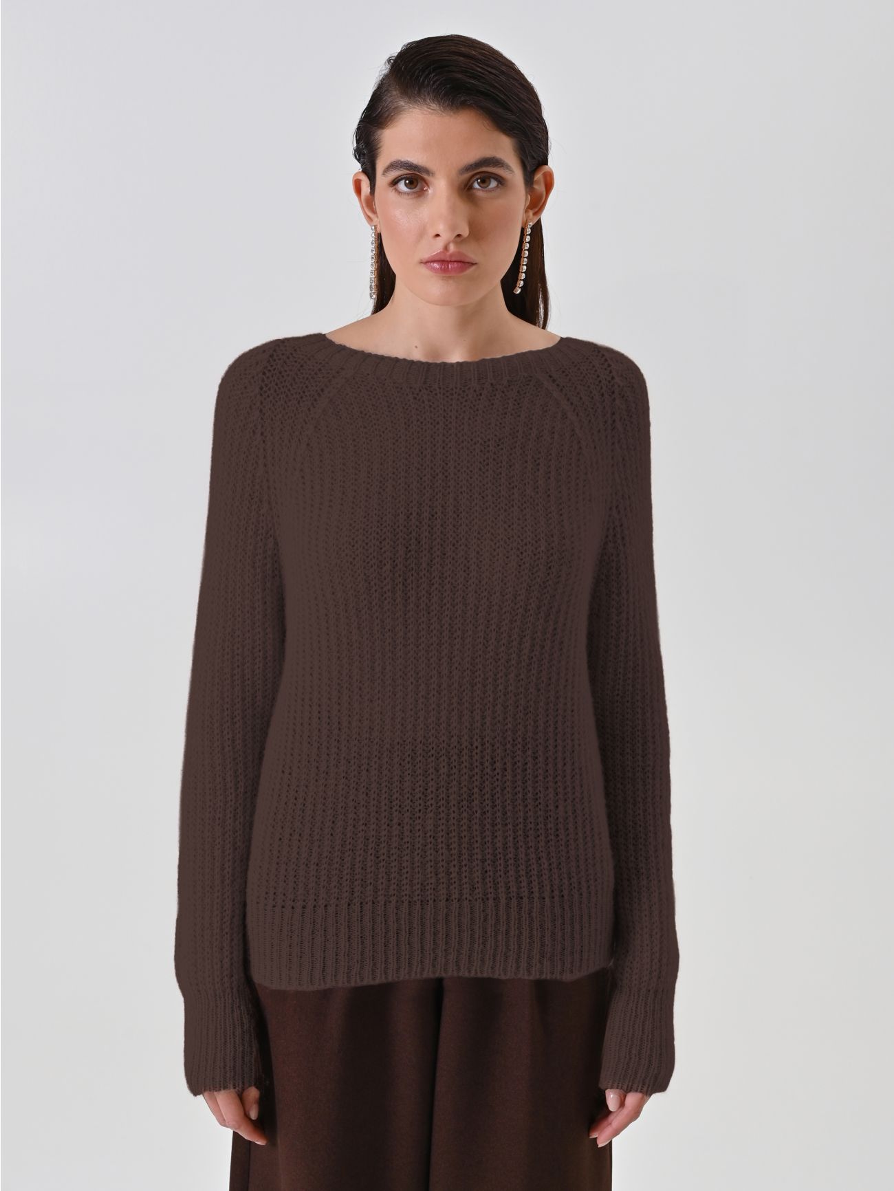 Chocolate Crewneck Jumper 2 Rinascimento Chocolate Crewneck Jumper det_2