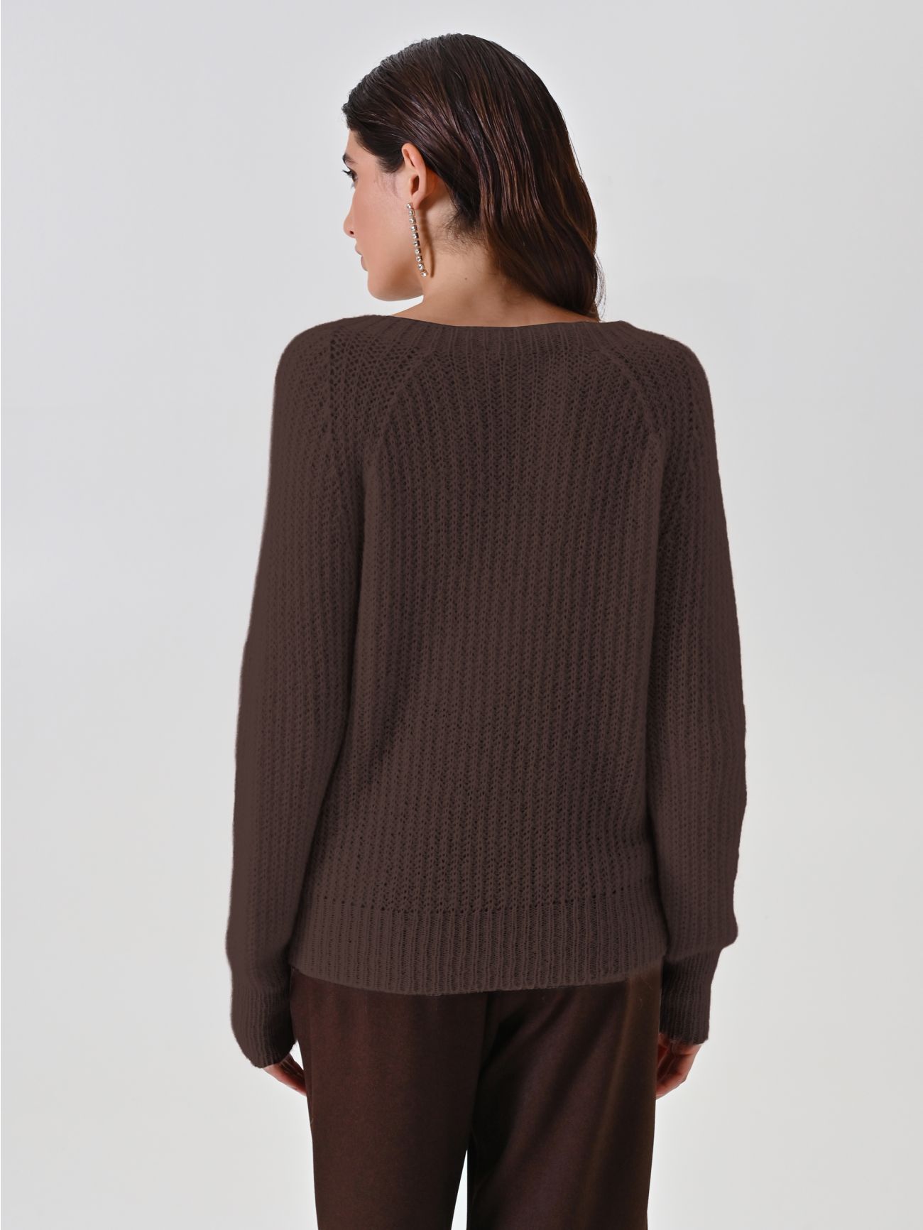 Chocolate Crewneck Jumper 3 Rinascimento Chocolate Crewneck Jumper det_3