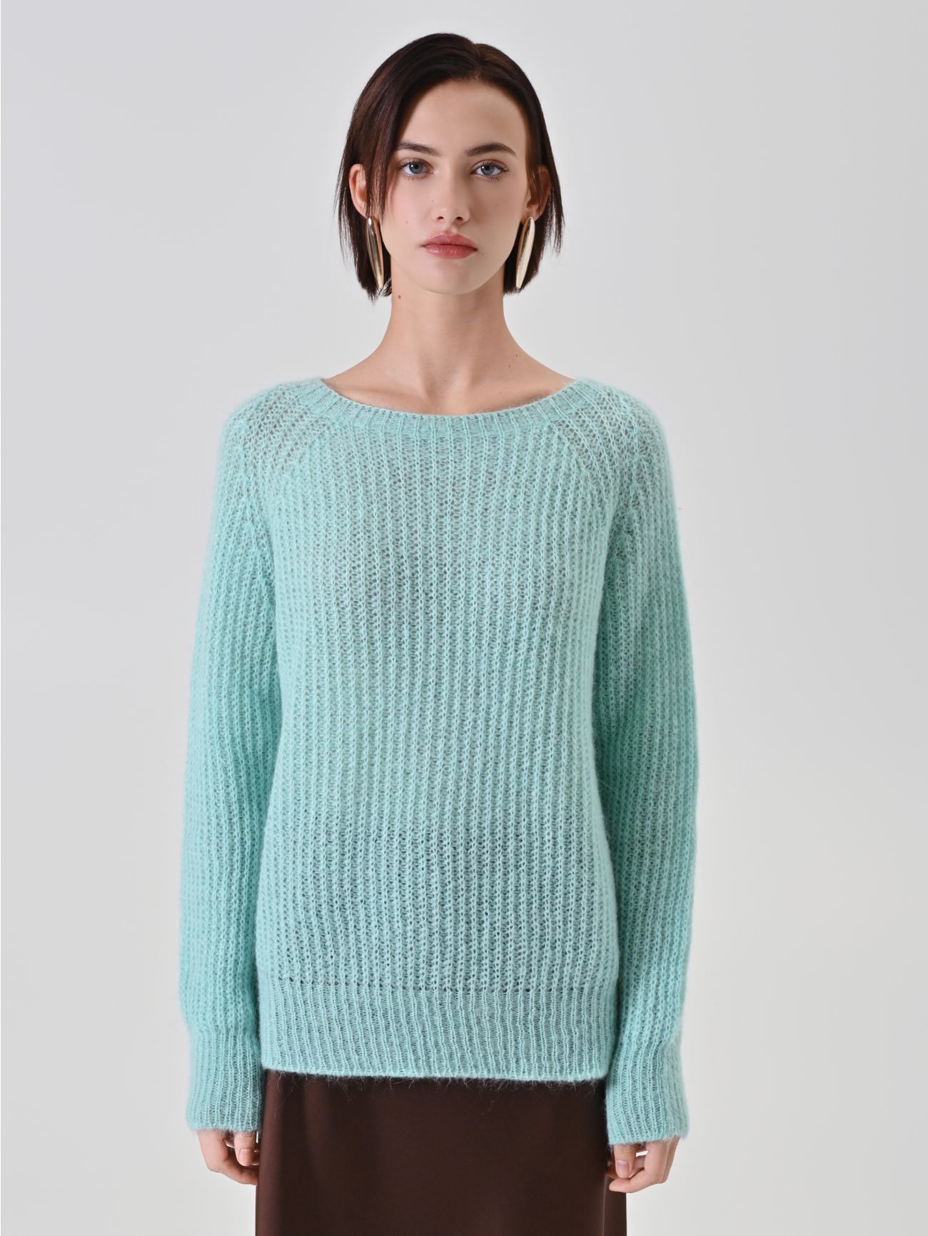 Mint Green Mohair-Blend Sweater 2 Rinascimento Mint Green Mohair-Blend Sweater det_2