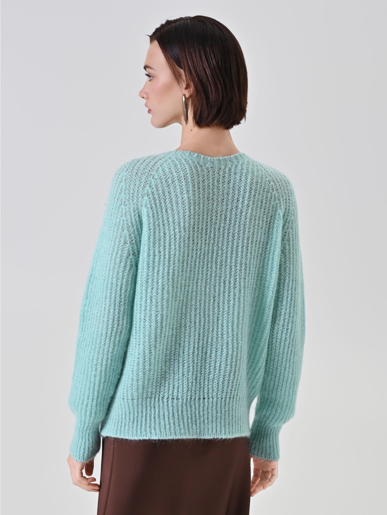 Mint Green Mohair-Blend Sweater 3 Rinascimento Mint Green Mohair-Blend Sweater det_3