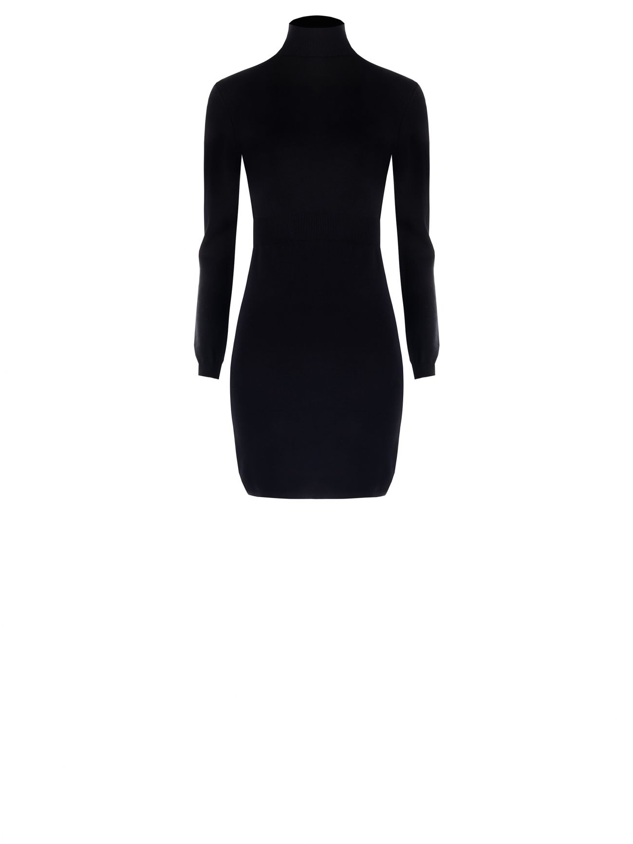 Black turtleneck knit dress det_4