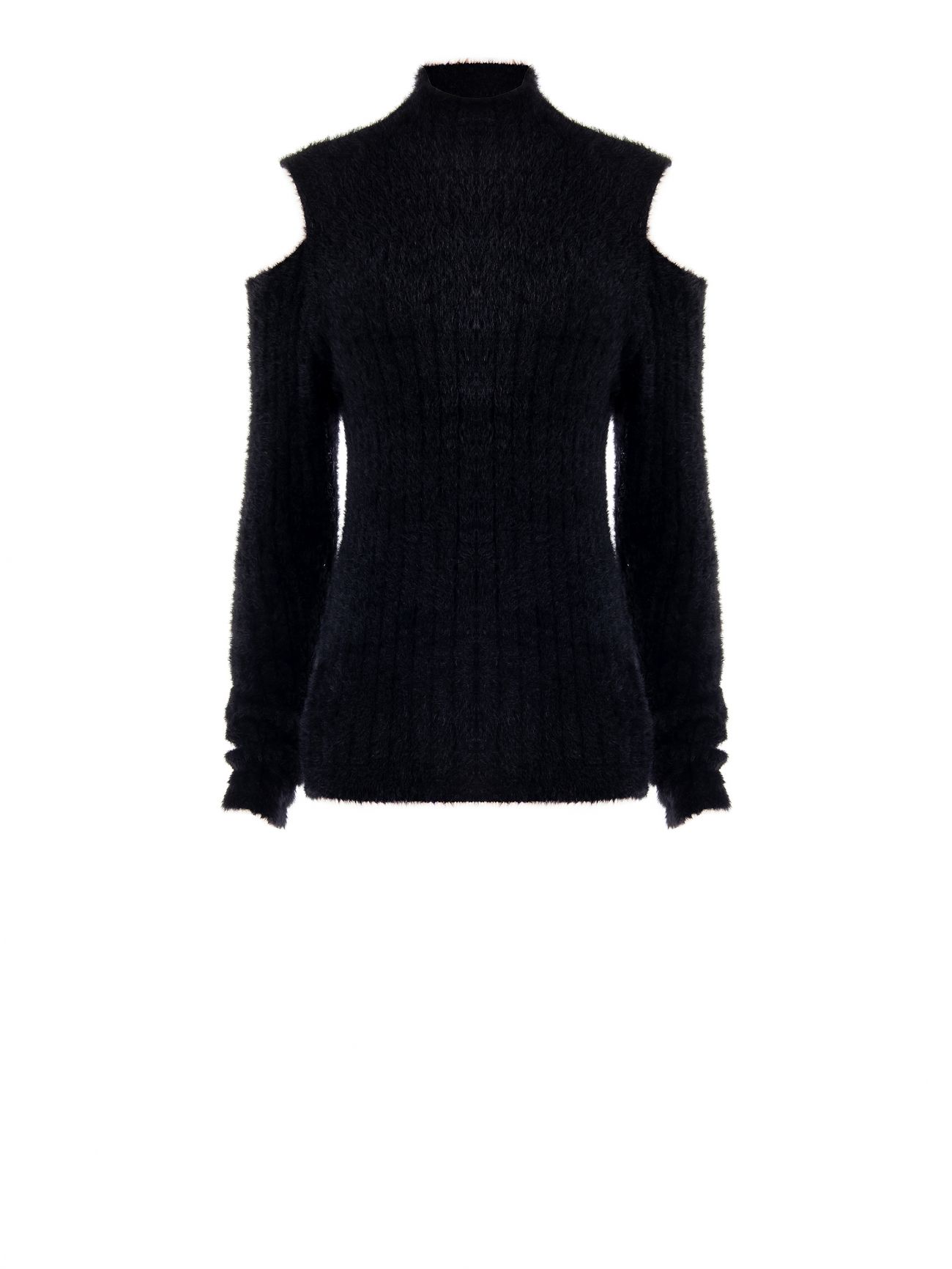 Czarny półgolf Fluffy det_4