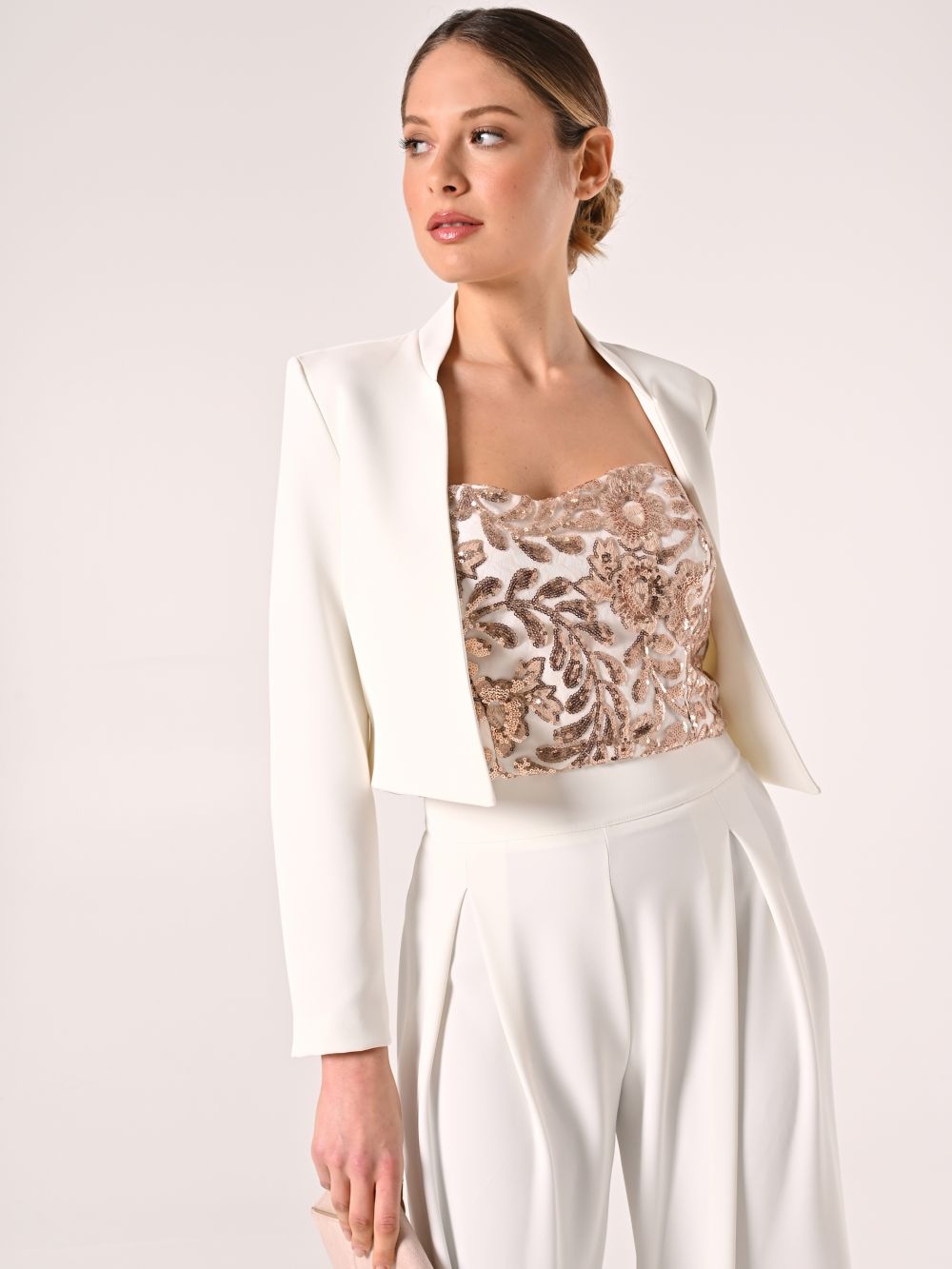 Top con Corpino in Paillettes