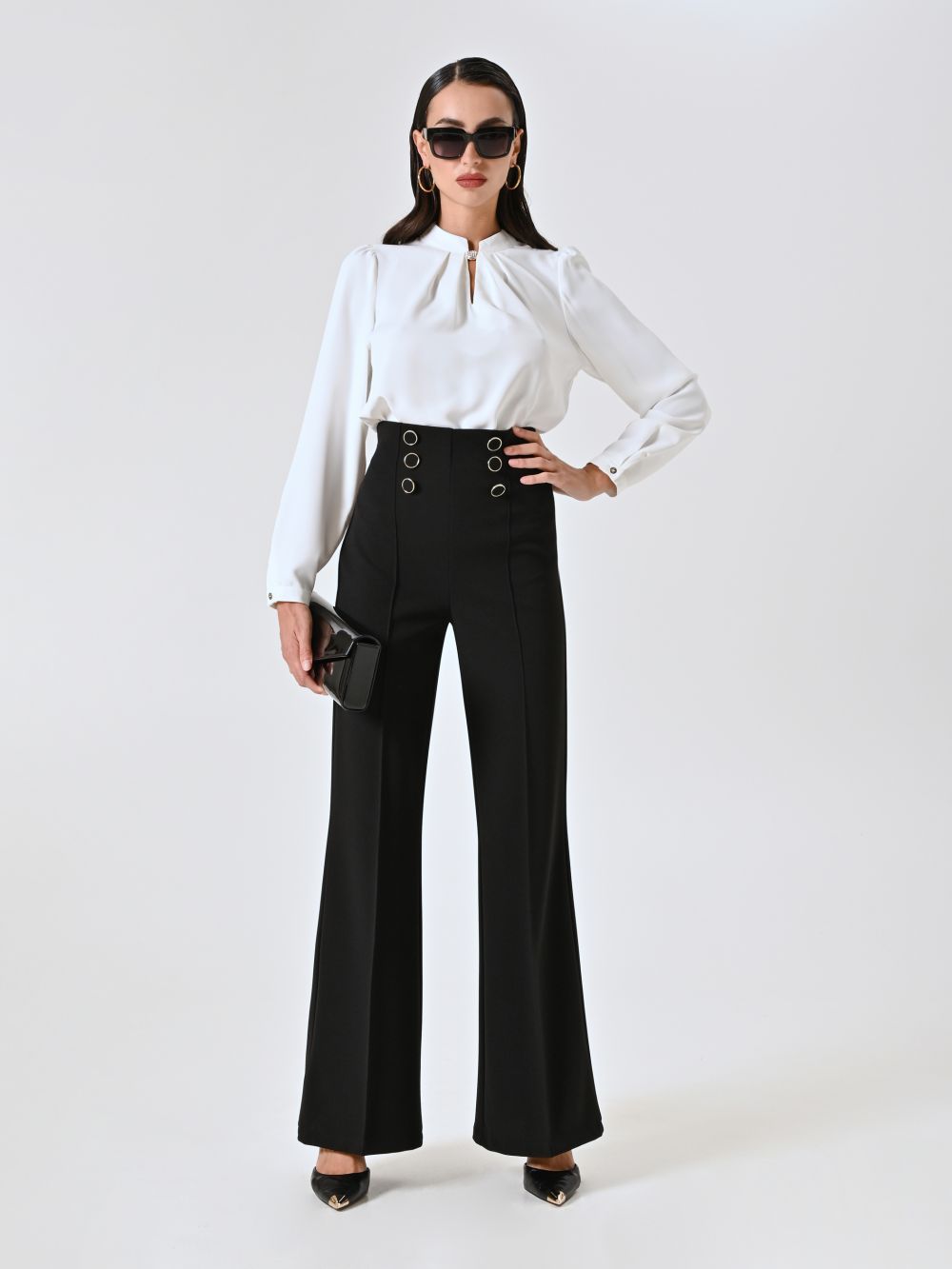 Pantaloni Sei Bottoni Nero