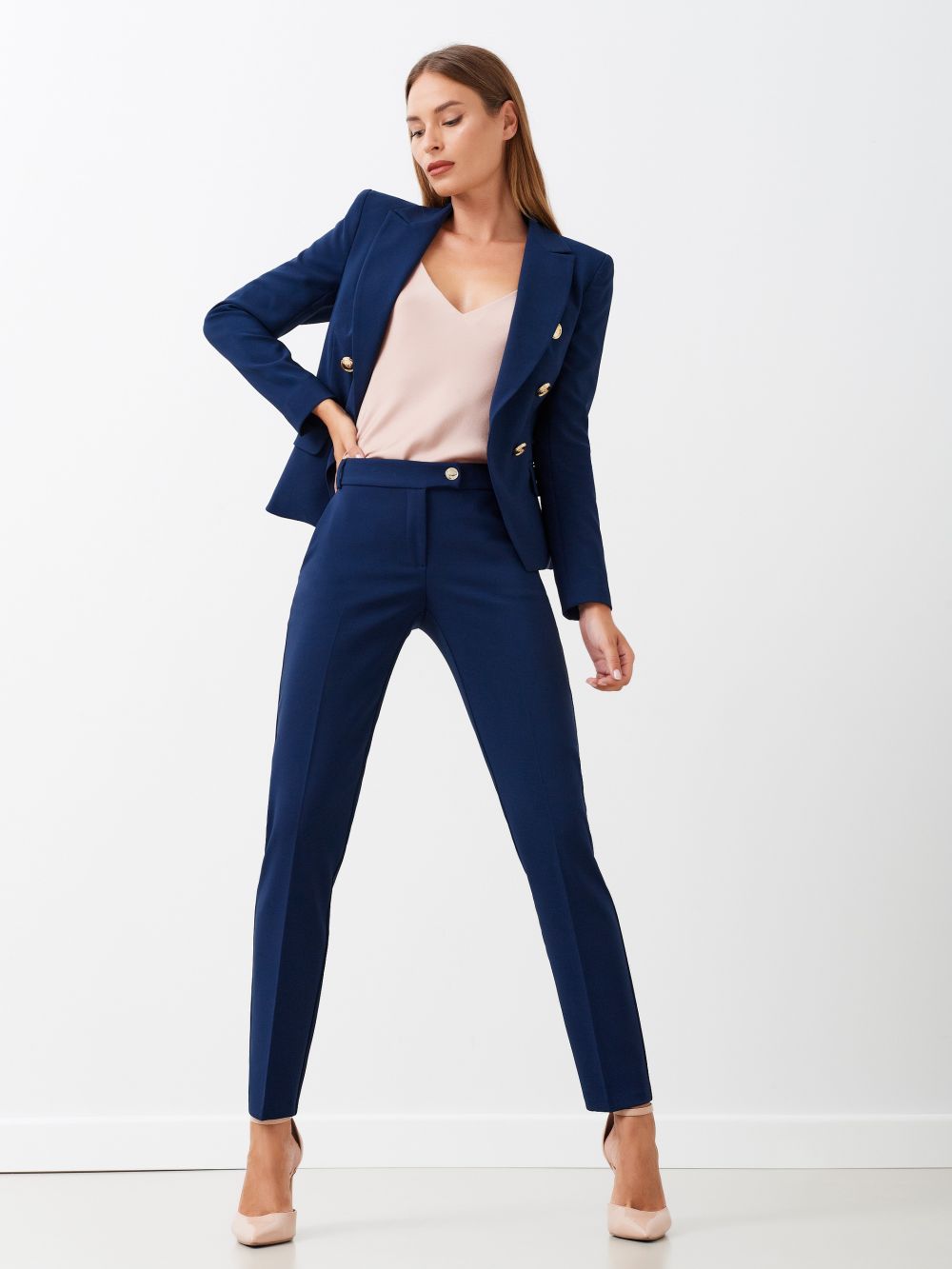 Pantaloni Slim in Tessuto Tecnico