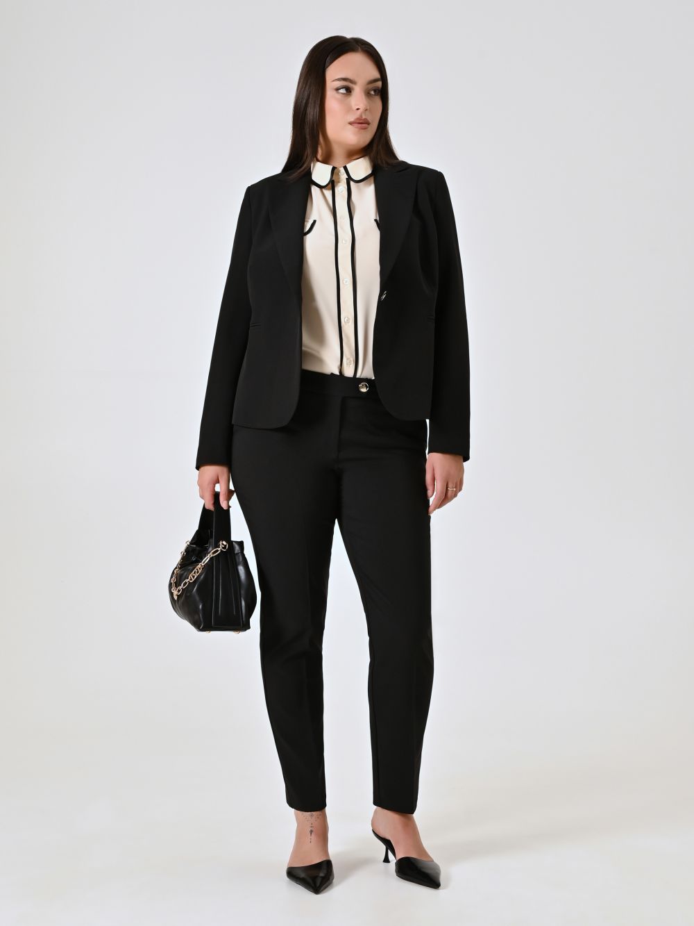 Pantalon straight Curvy noir