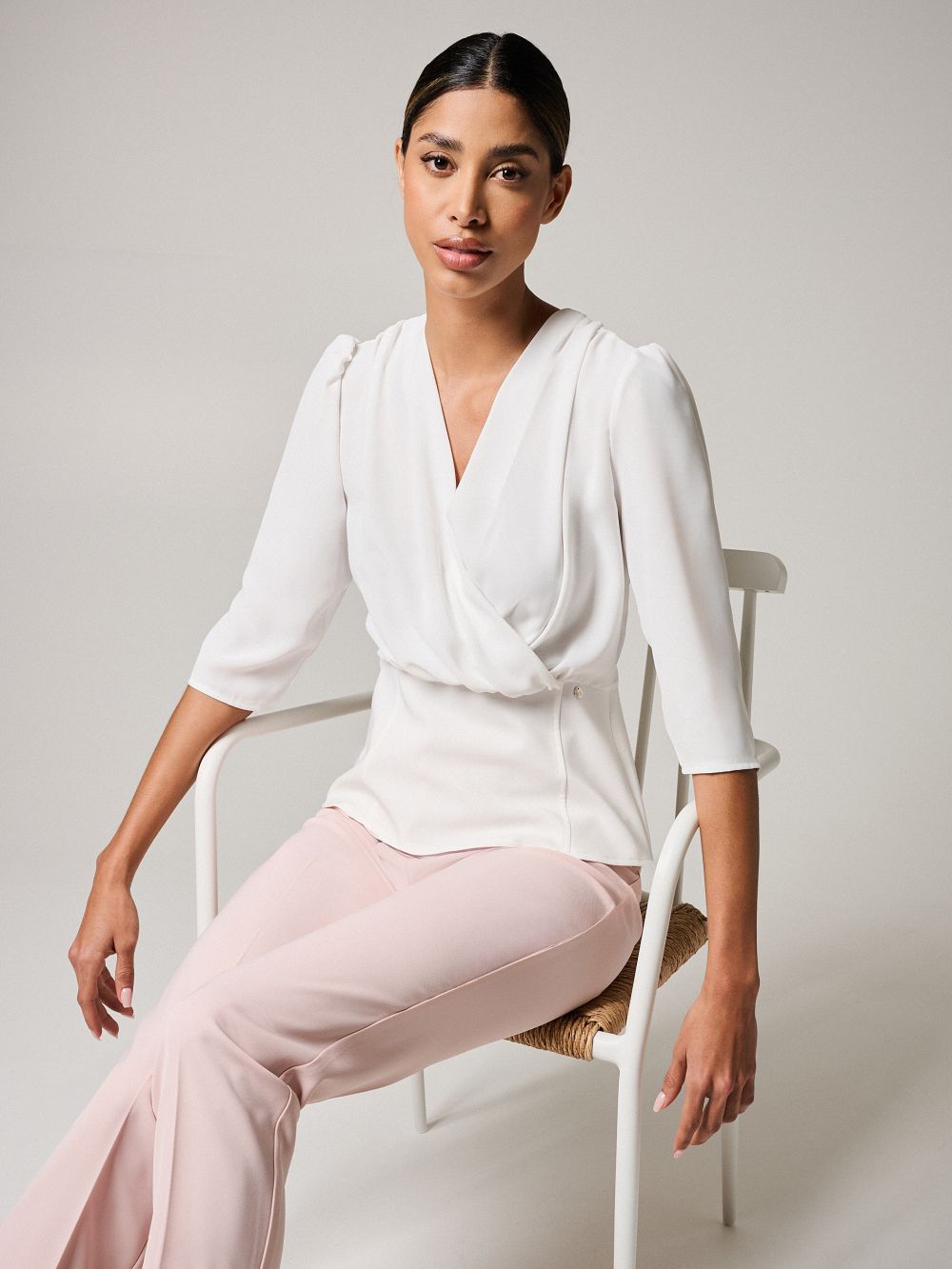 Blusa Incrociata Bianca
